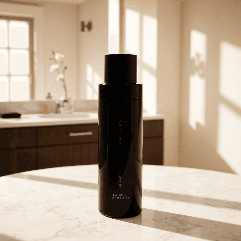 product photography of a bottle of perfume