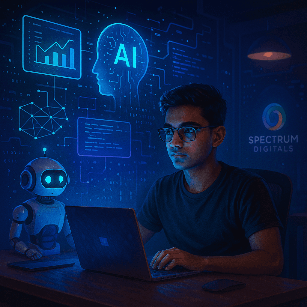 A person working on AI