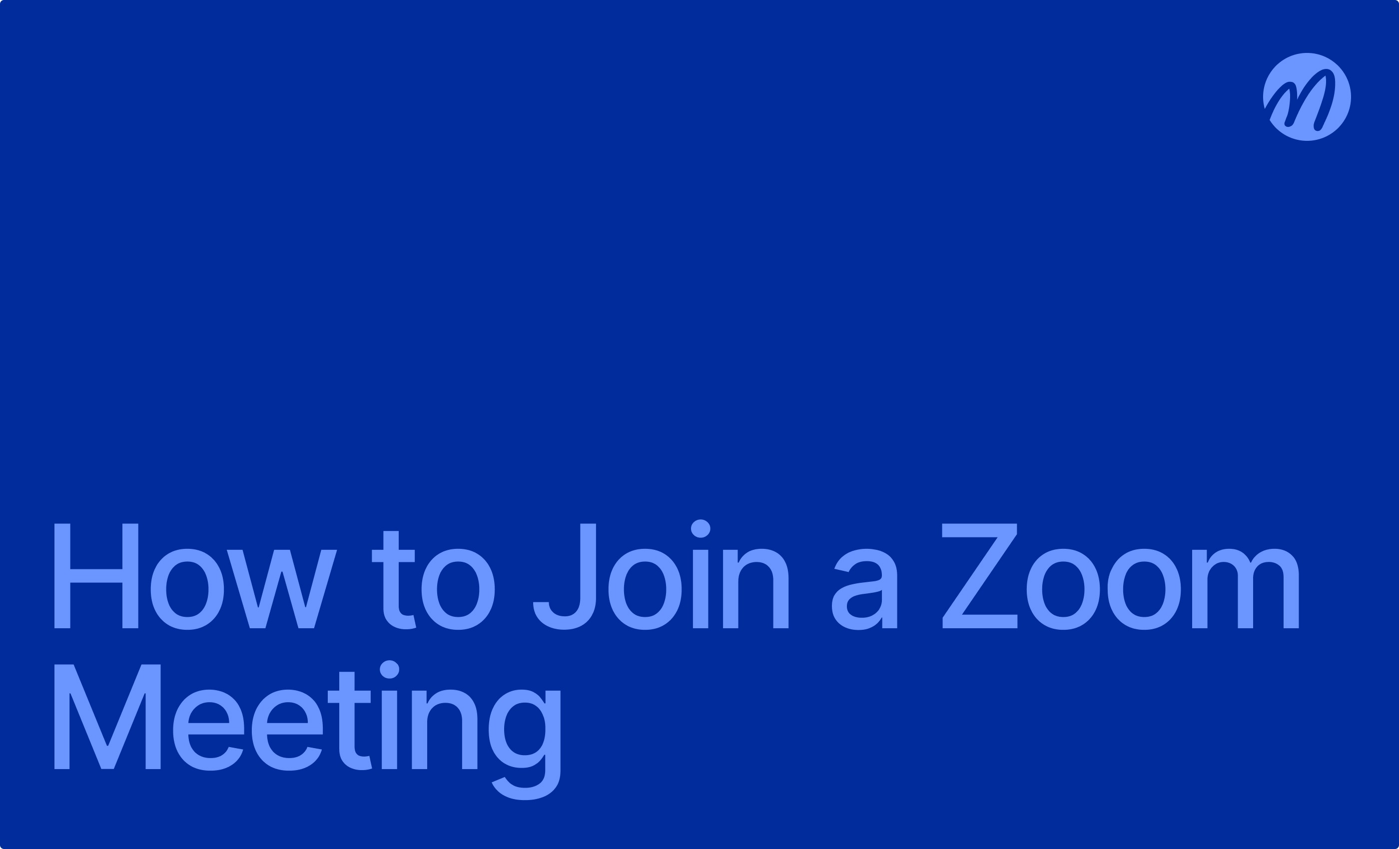 Join zoom meeting