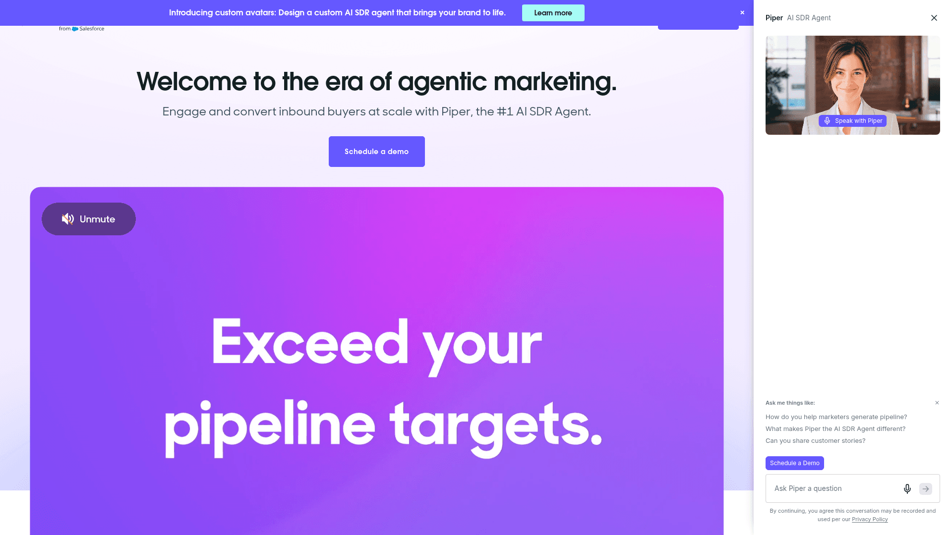Screenshot of https://www.qualified.com