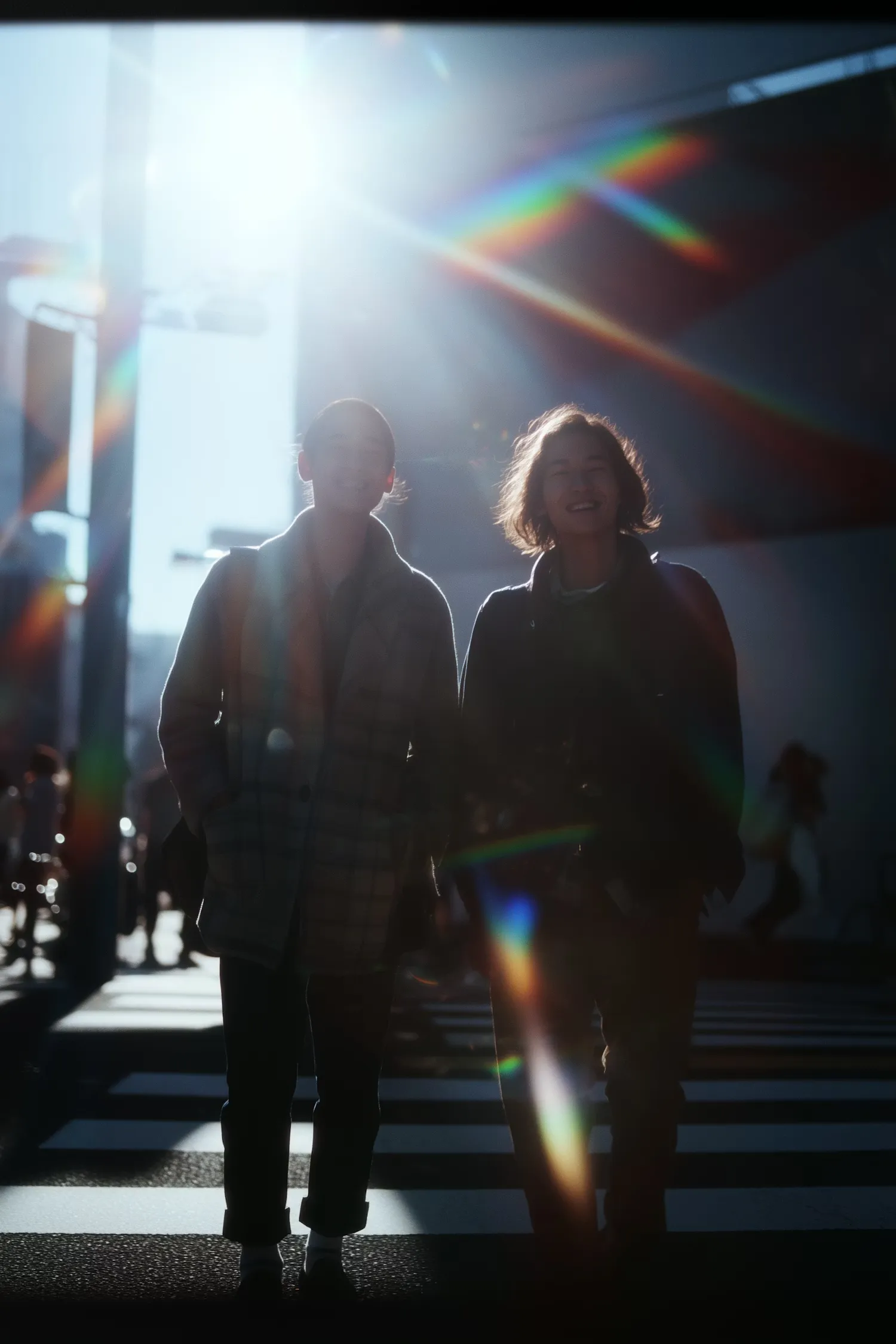 City Walk with Lens Flare