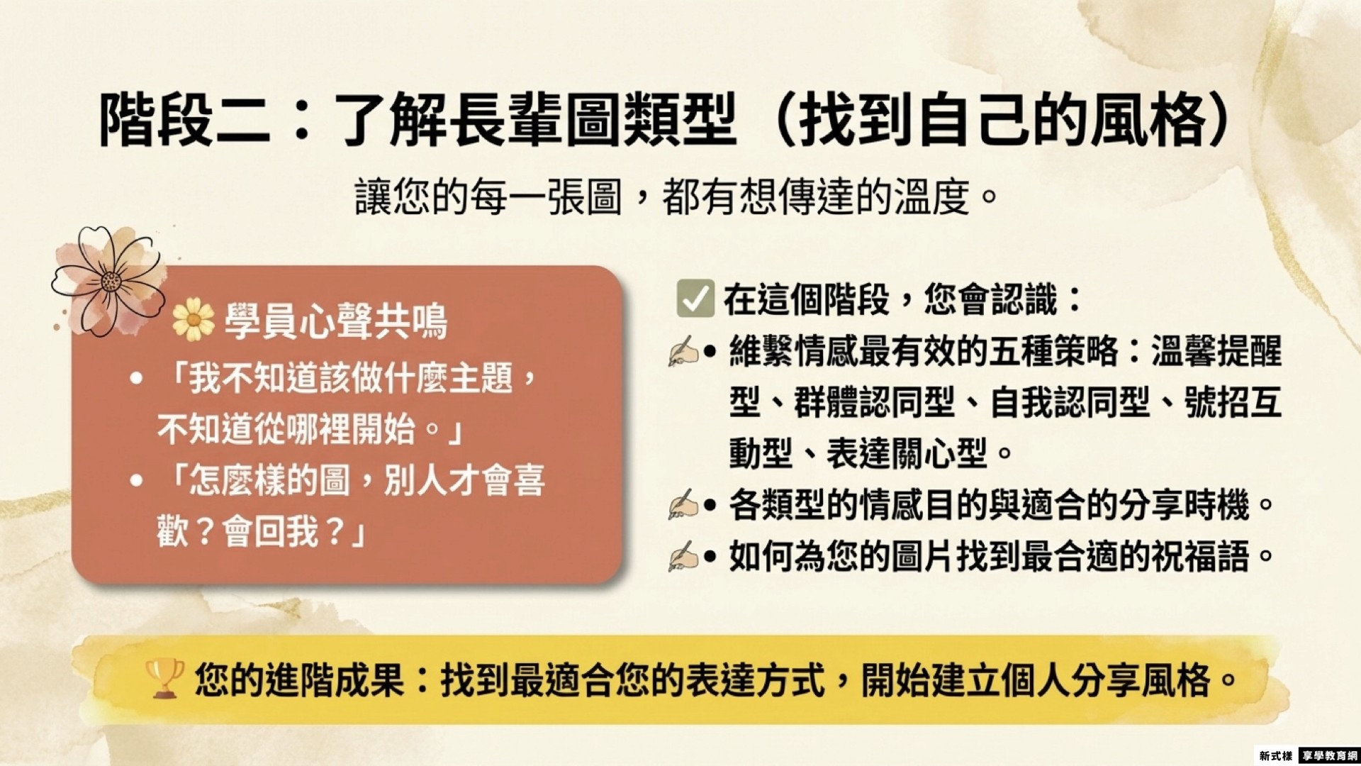 帶長輩用手機手機創作LINE圖-找自己風格
