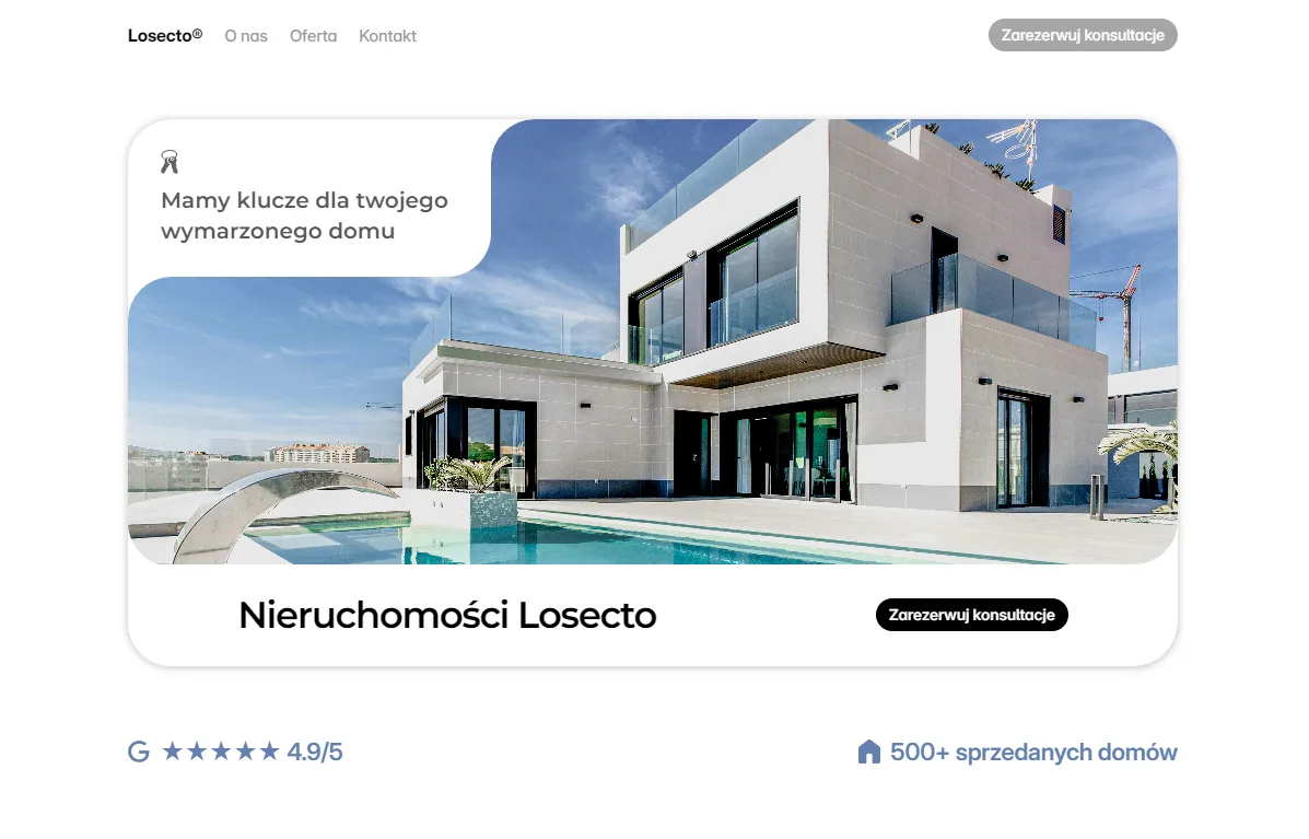 Przykładowy projekt strony internetowej wykonany przez Flufi