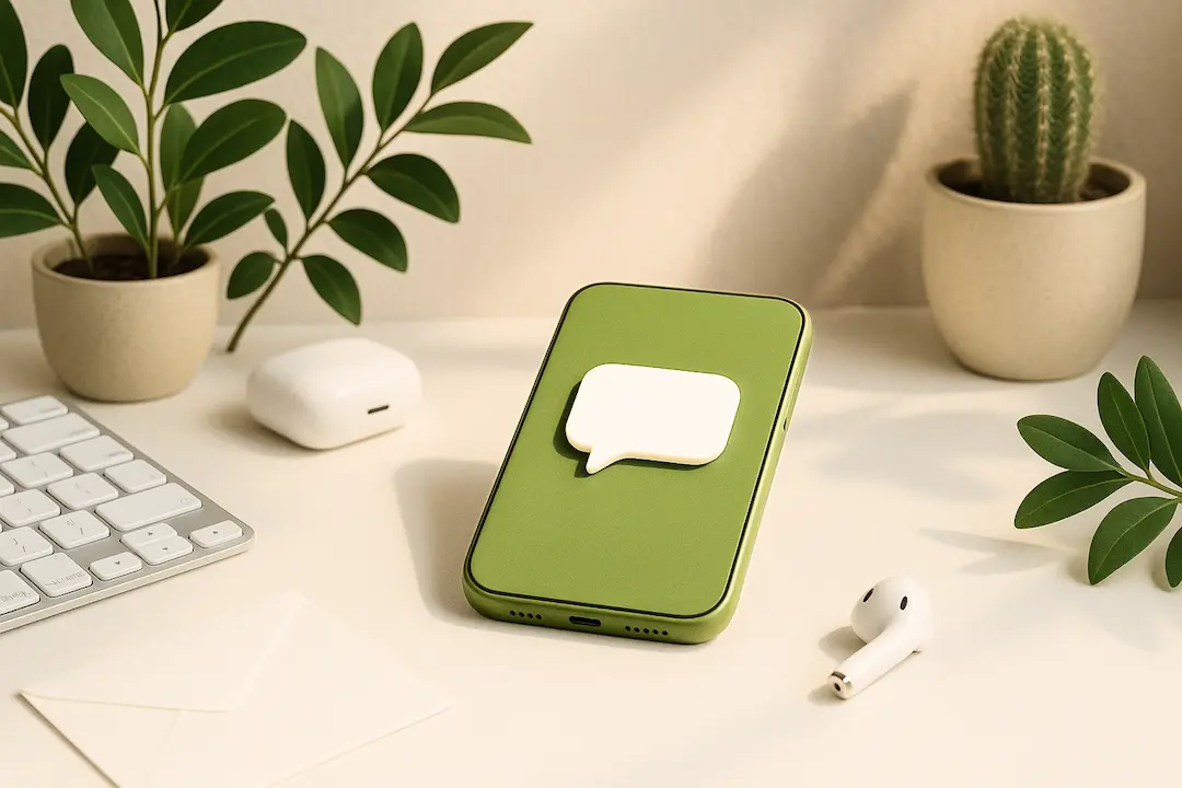 Smartphone mit Nachrichtensymbol