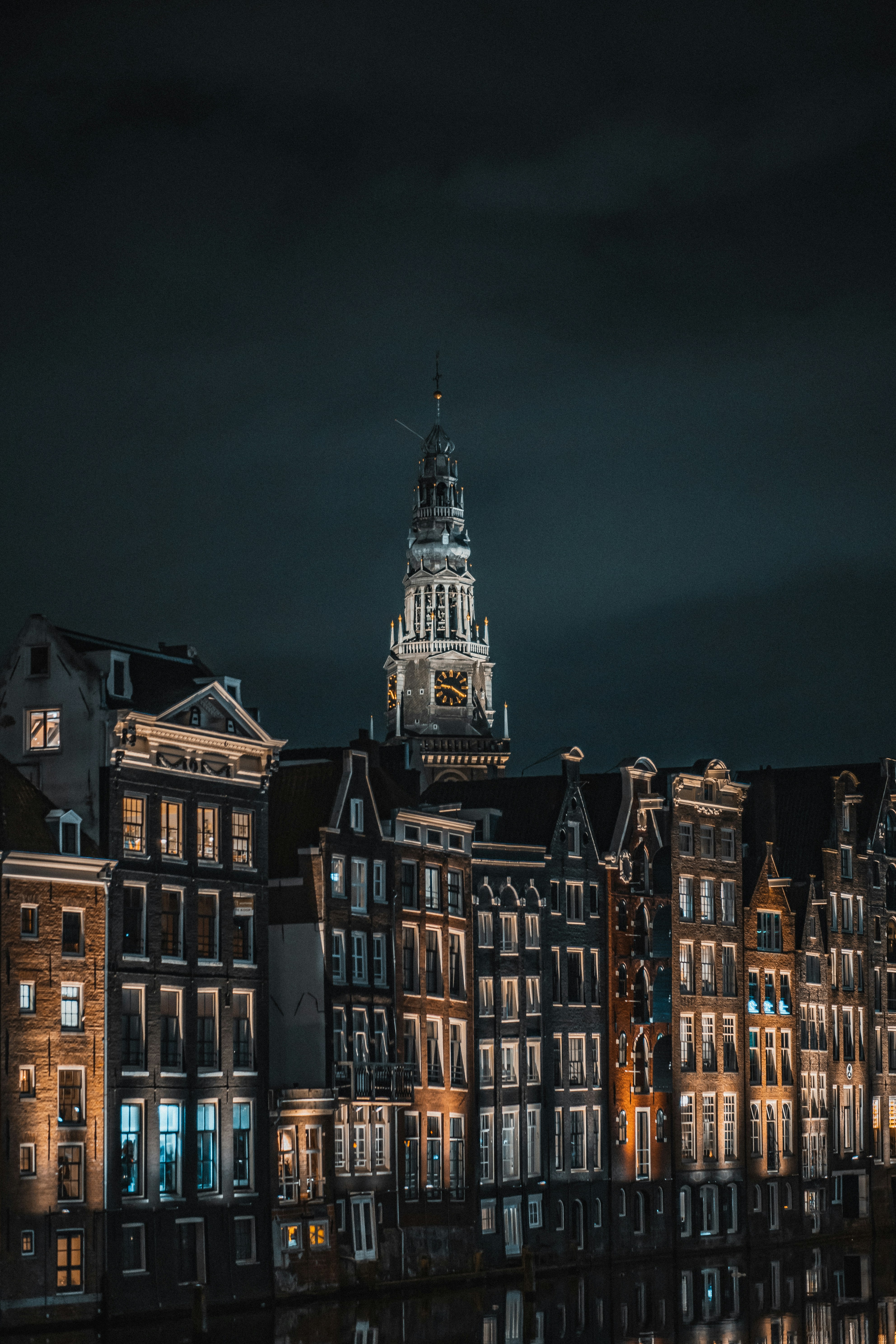 brown and white concrete building during nighttime