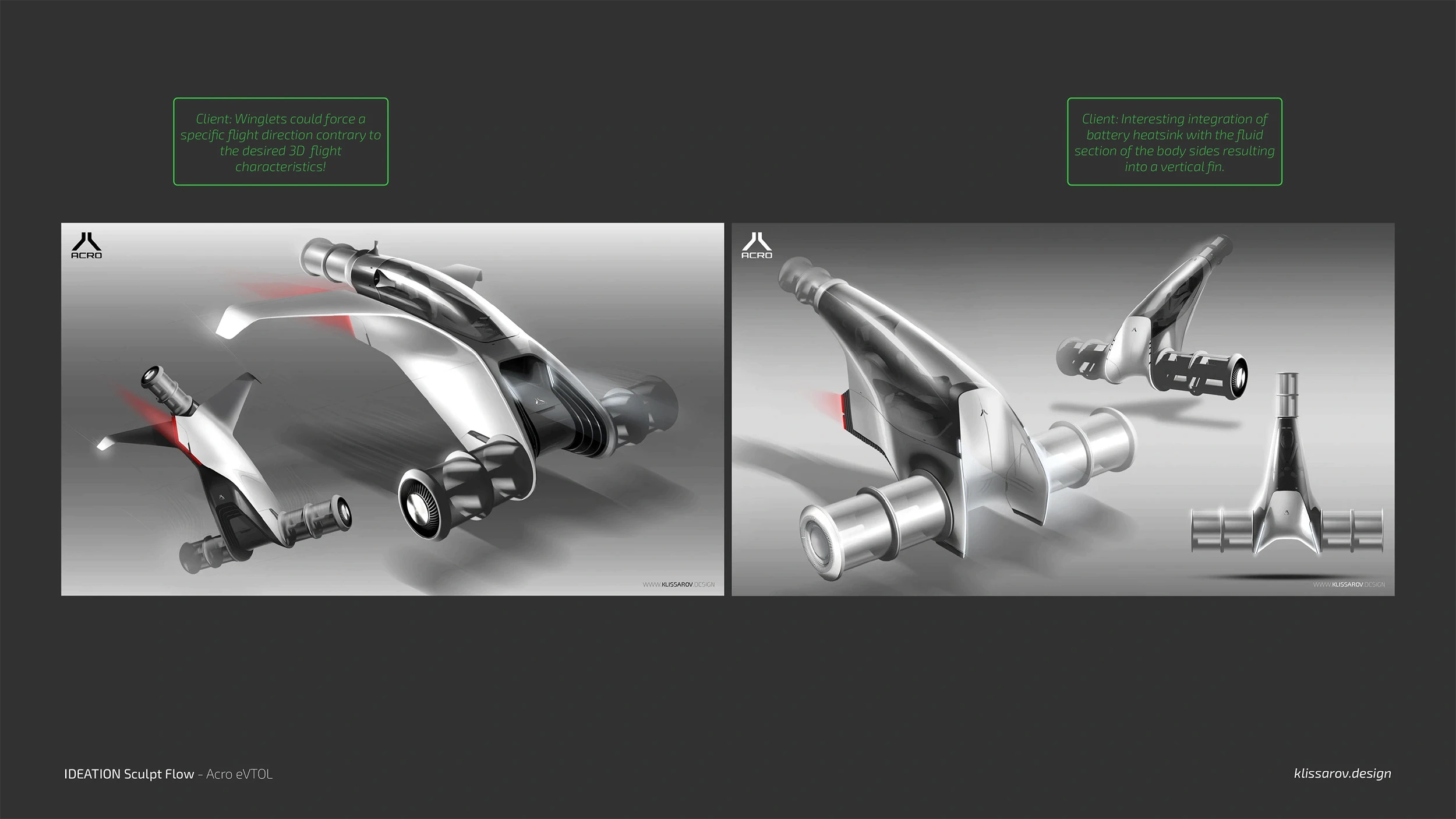 acro evtol variation sketches