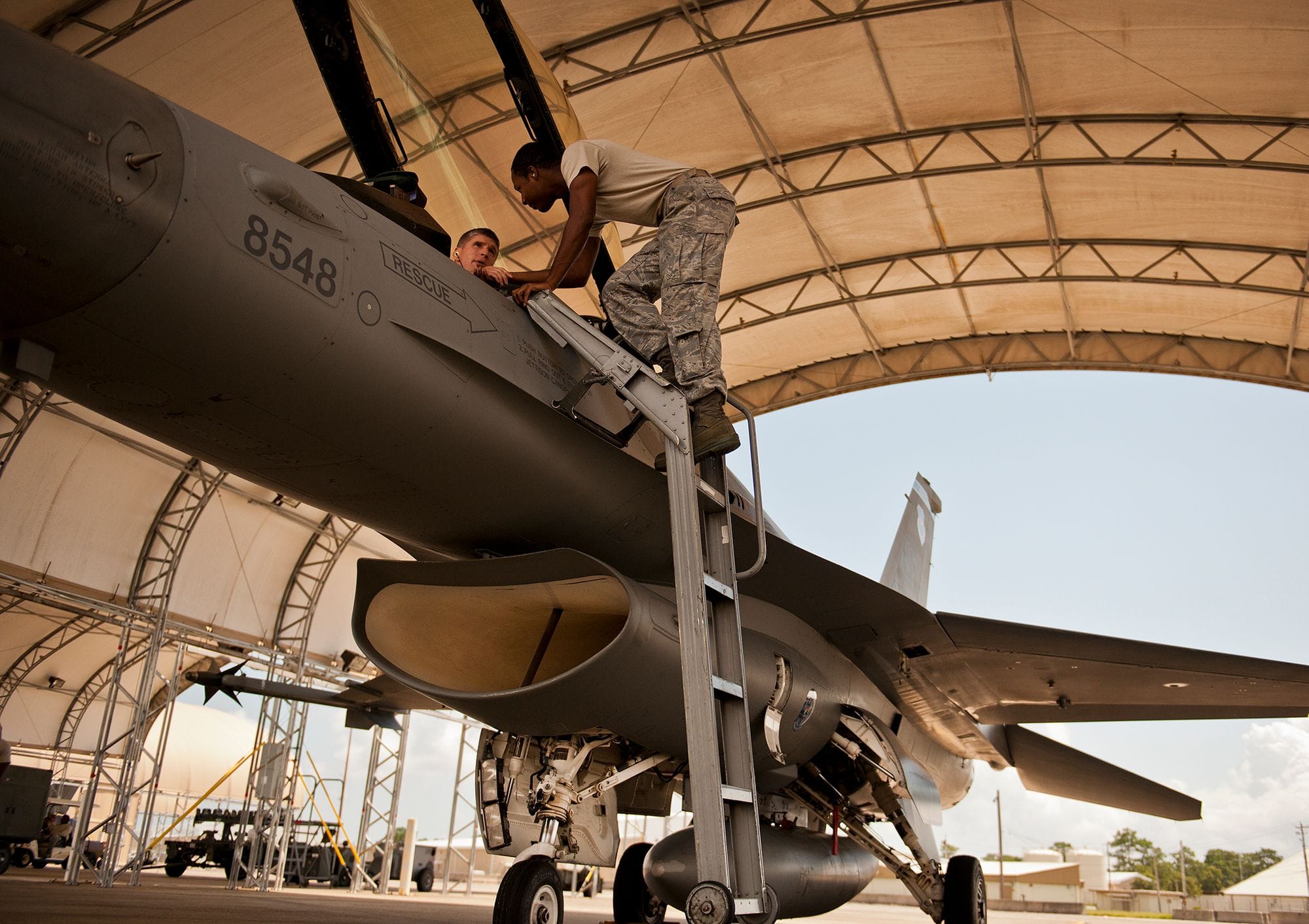 Holos will be empowering maintainers like these to be more confident and ready to support our nation's Air Force. (U.S. Air Force photo / Samuel King Jr.)