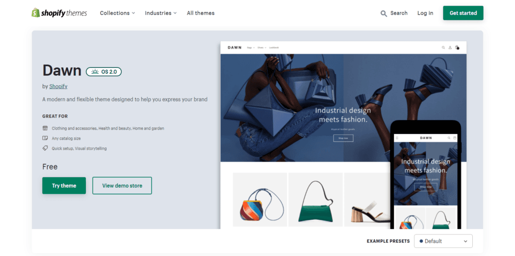 Nowy motyw referencyjny Shopify 2.0 Dawn