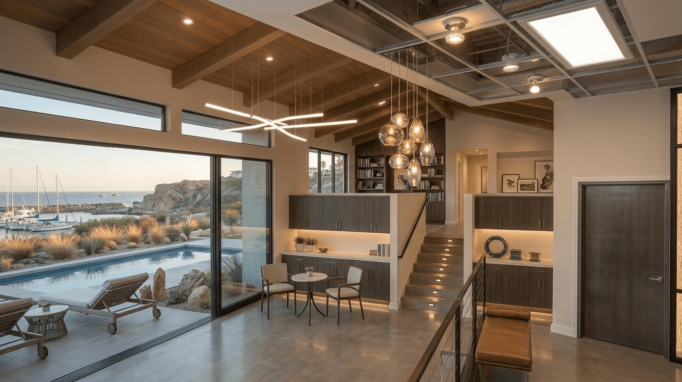 Professional pest control service treating the exterior foundation of a property to control common pests.