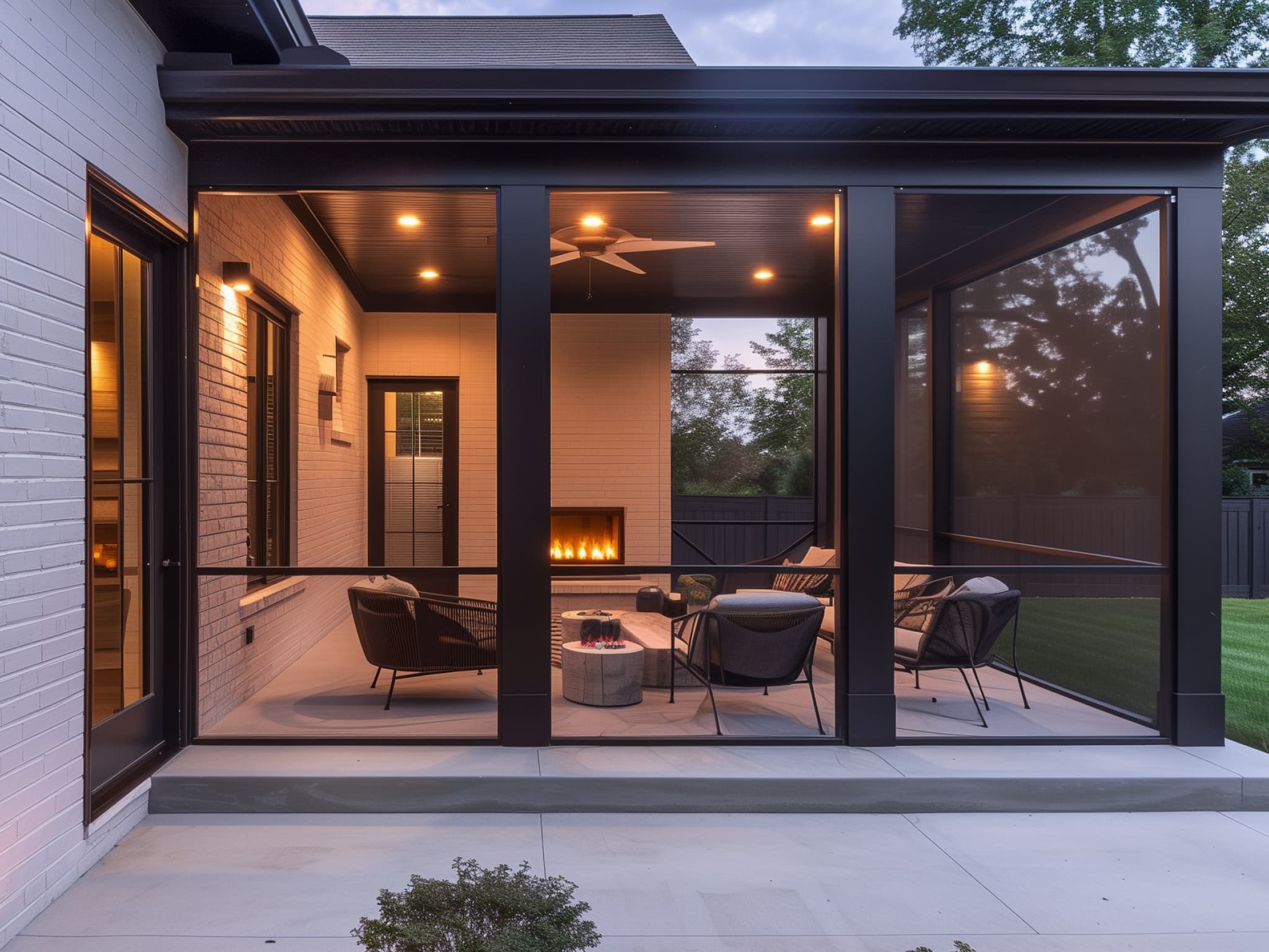 Photo of a screened in porch