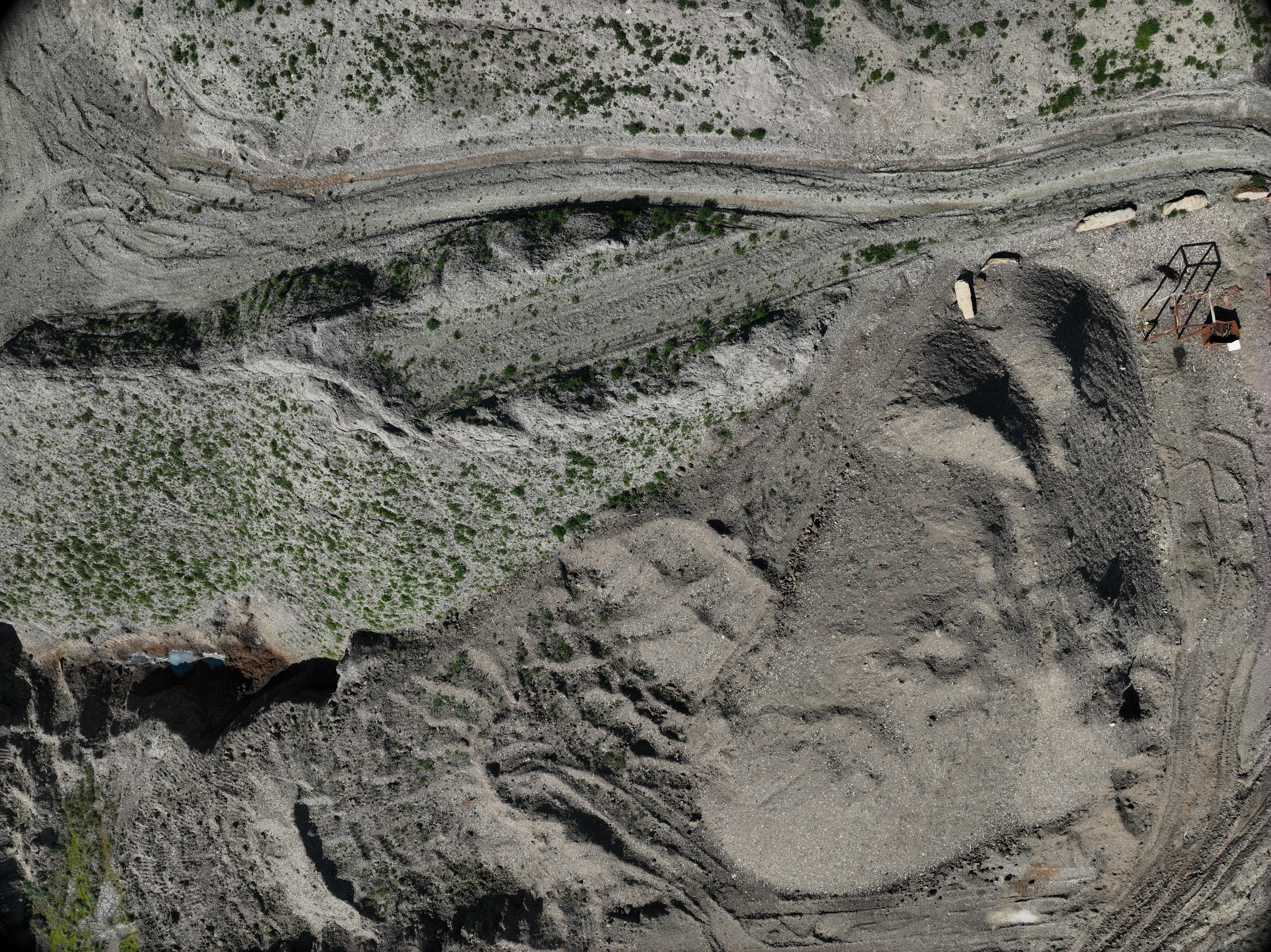 Nadir image of a minerals processing facility