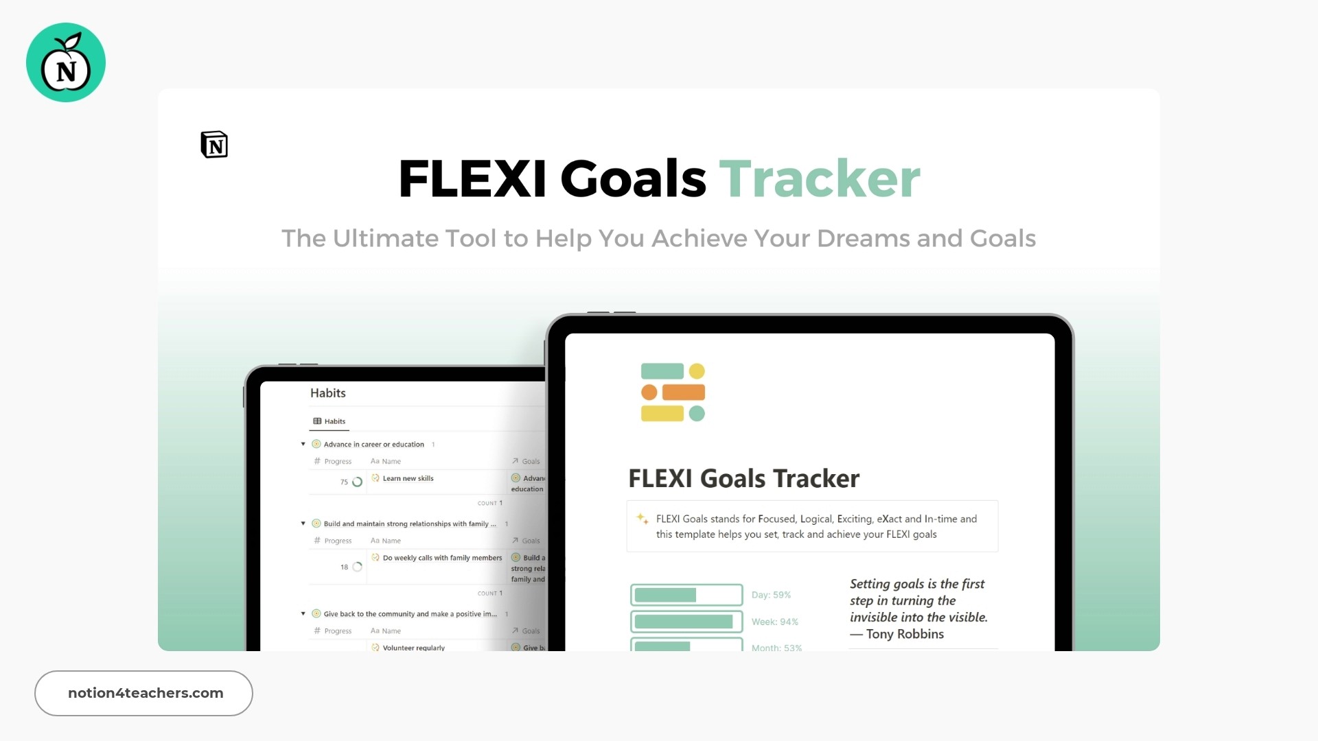 FLEXI Goals Tracker by iNotion