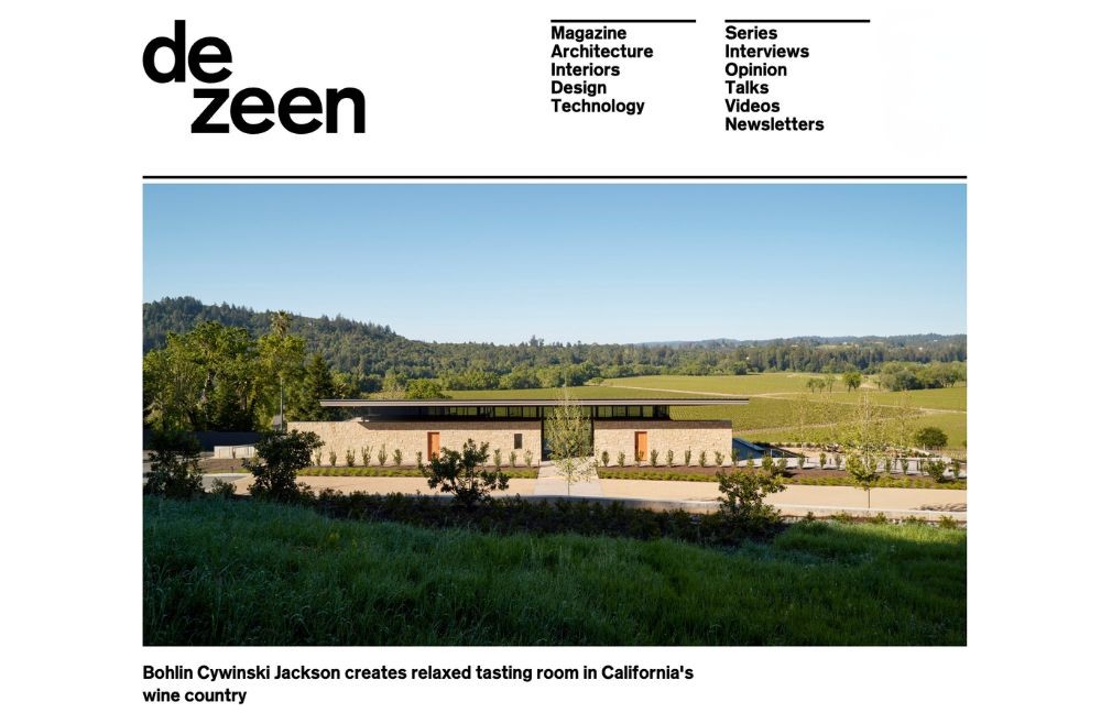 Dezeen Features Auteur Winery Relazed New Estate in Sonoma, CA