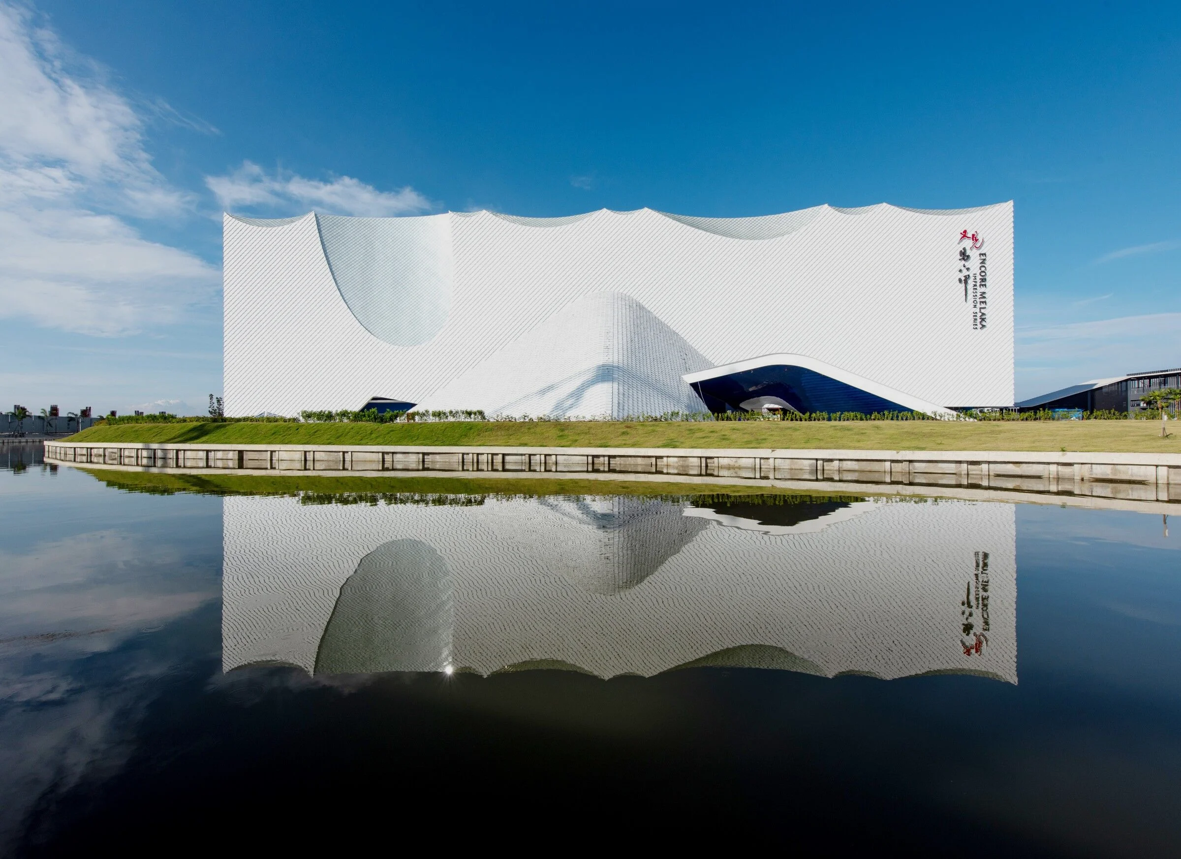 Exterior view of Encore Impressiosn Theatre architectural project by Asima Architects