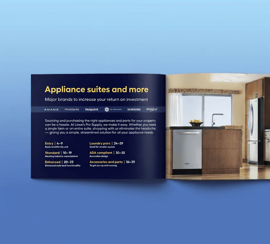 Opened Appliance Suites Brochure
