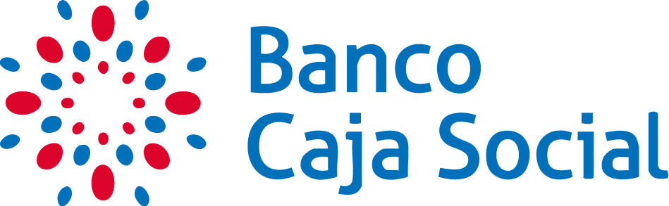 Logo Banco Caja Social entidad financiera con icono abstracto