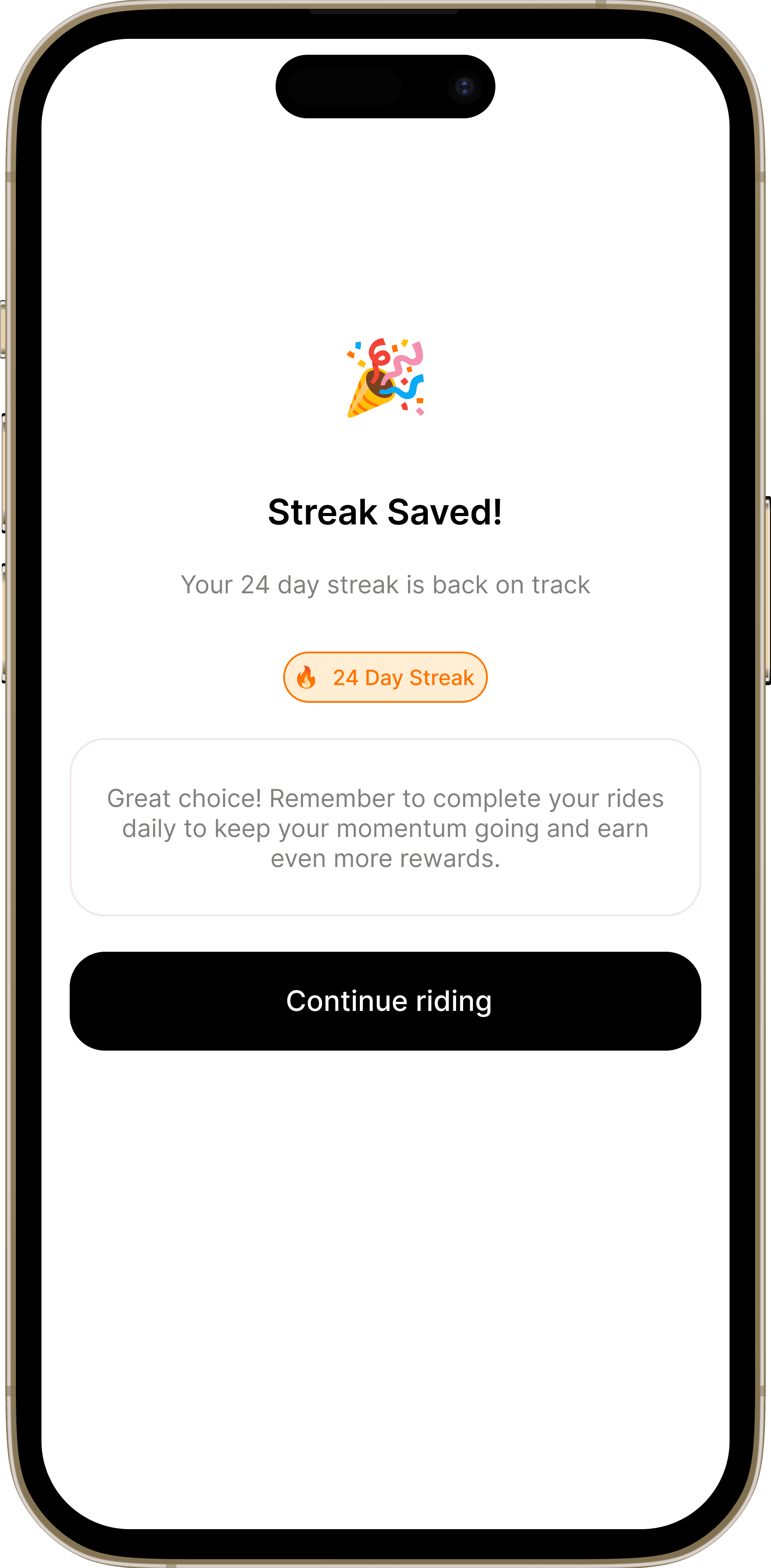 Streak Saved