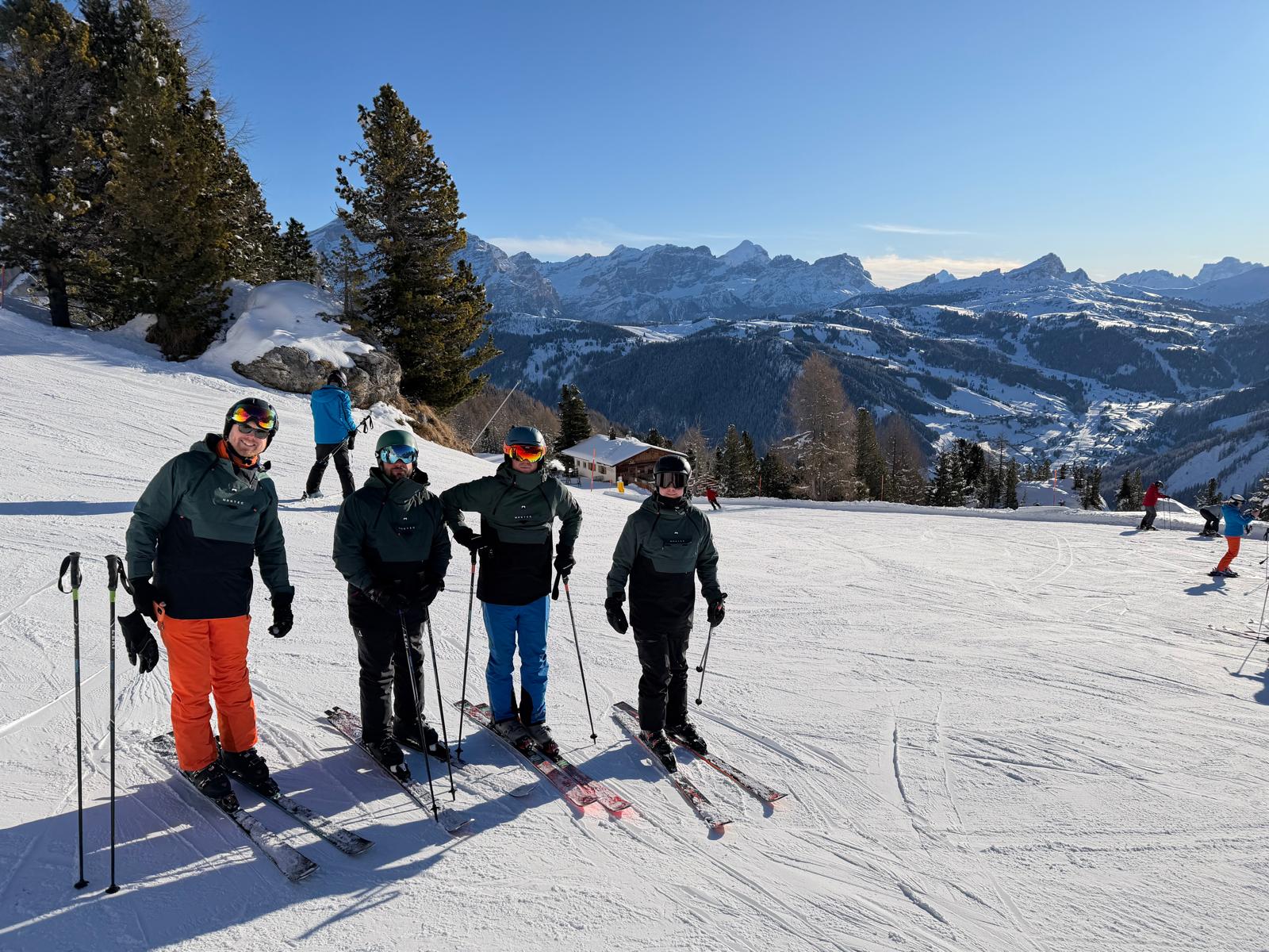 Snow-covered chalet venue for IQUW corporate ski event