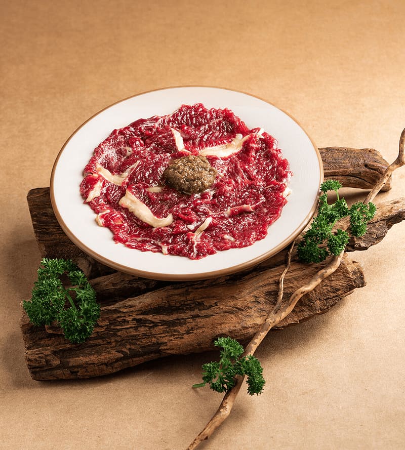 Minced beef plating restaurant photography by Lefty Studio