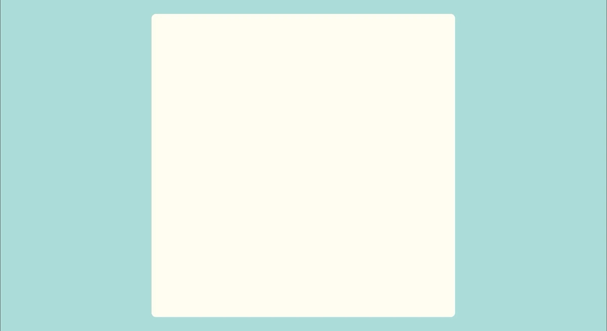 Ein Bild von einem beigen Rechteck auf einem türkisen Hintergrund.