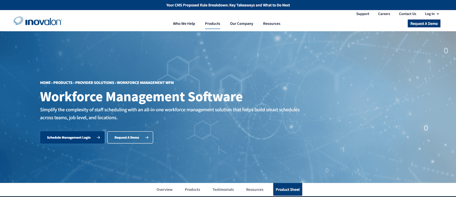 Inovalon workforce management homepage
