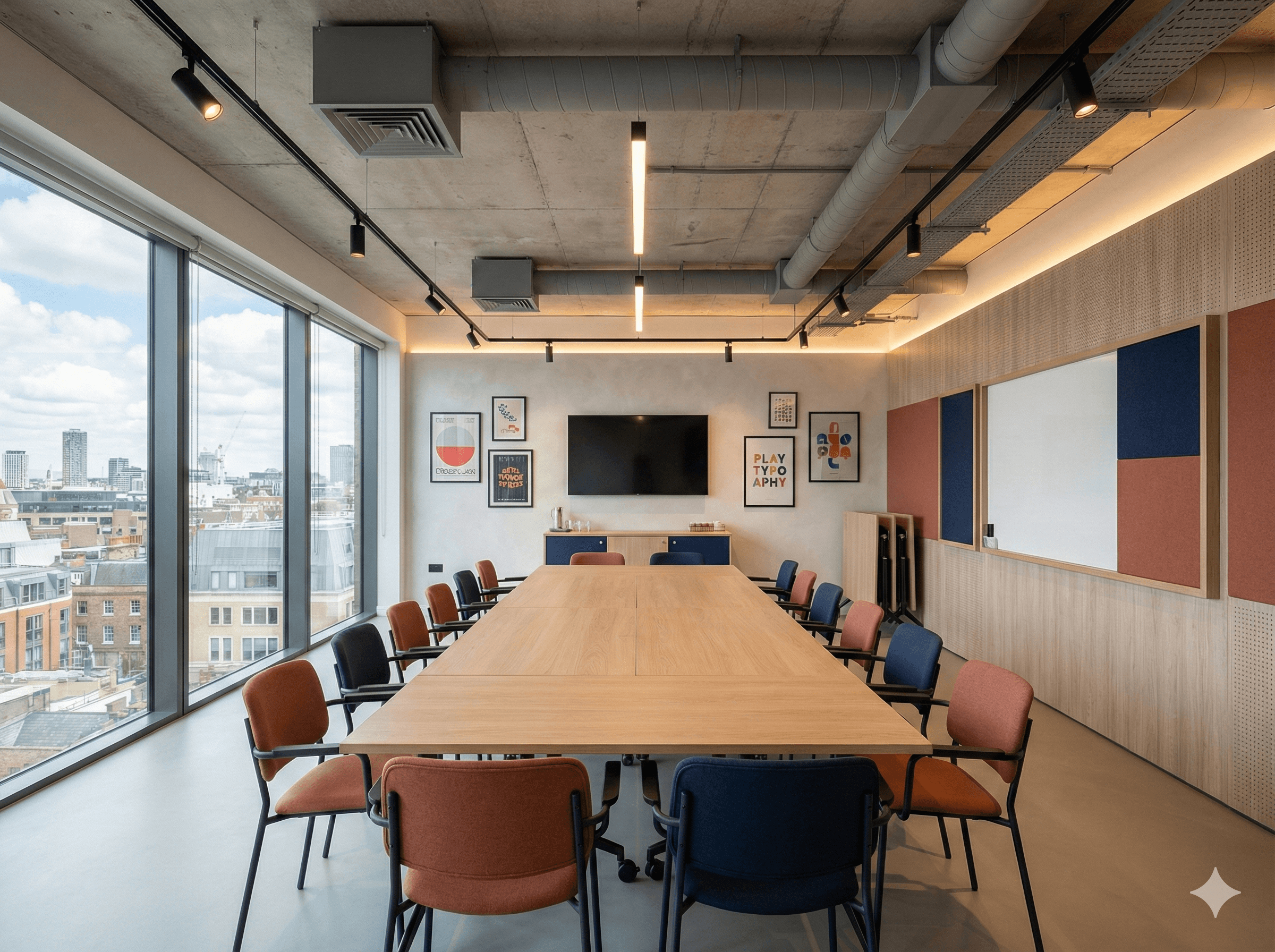wooden coffee table surrounded by leather sofa chairs