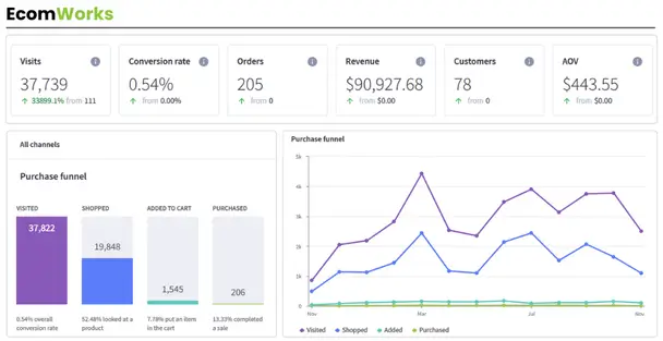 Coozmoo EcomWorks for Real-Time Revenue tracking