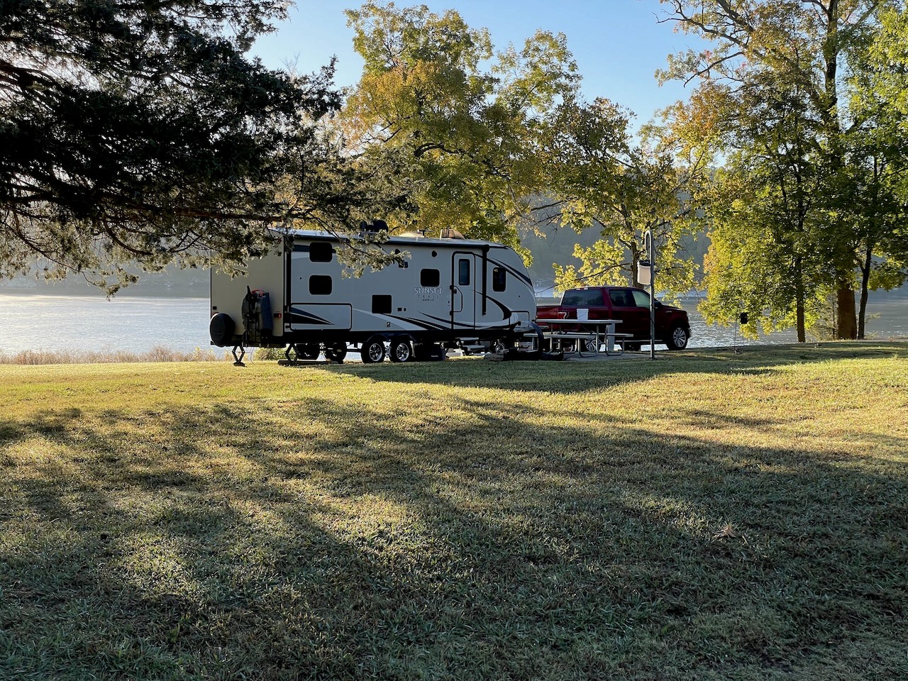 RV Camping by the Lake