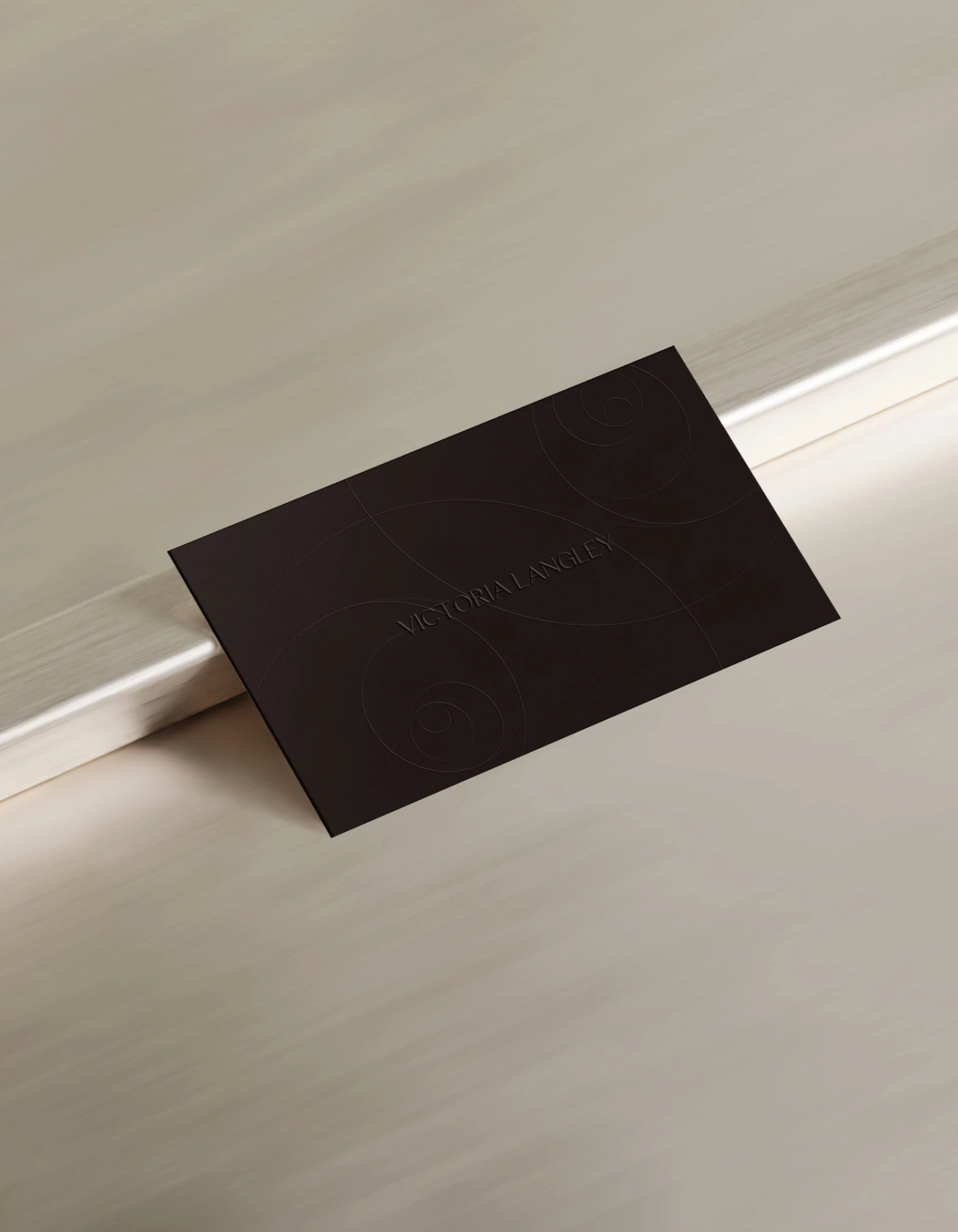 Business card design for an interior designer