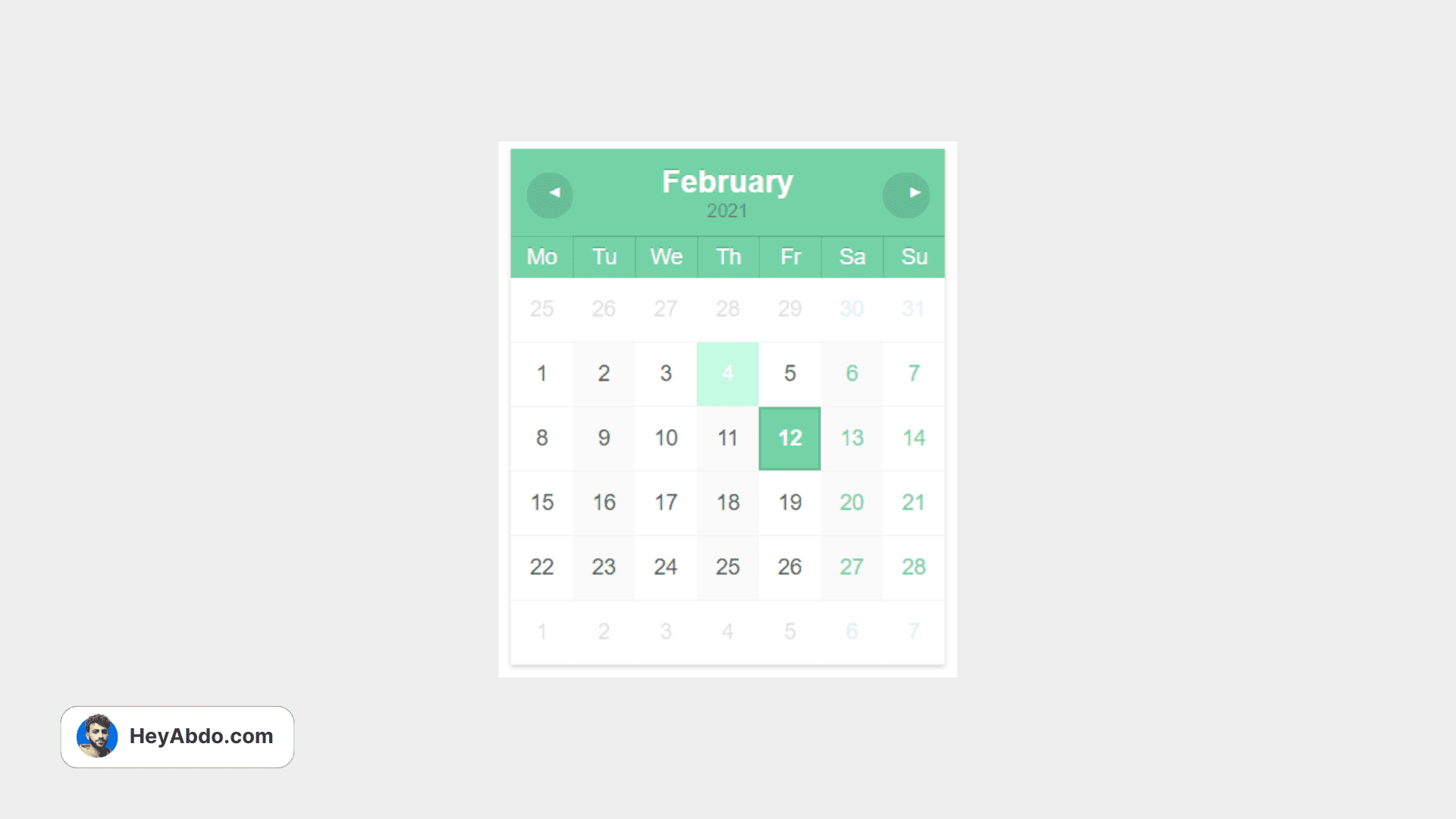 Notion Widget: Calendar