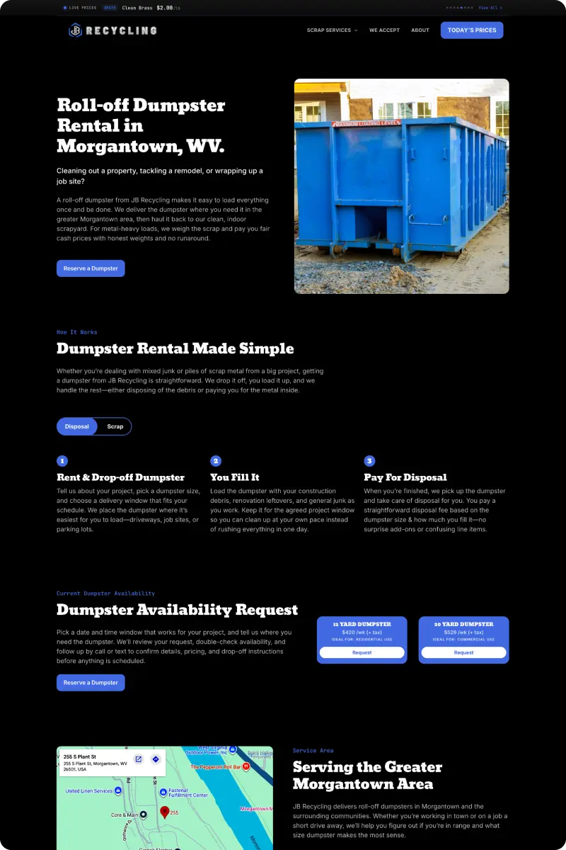 JB Recycling Dumpsters