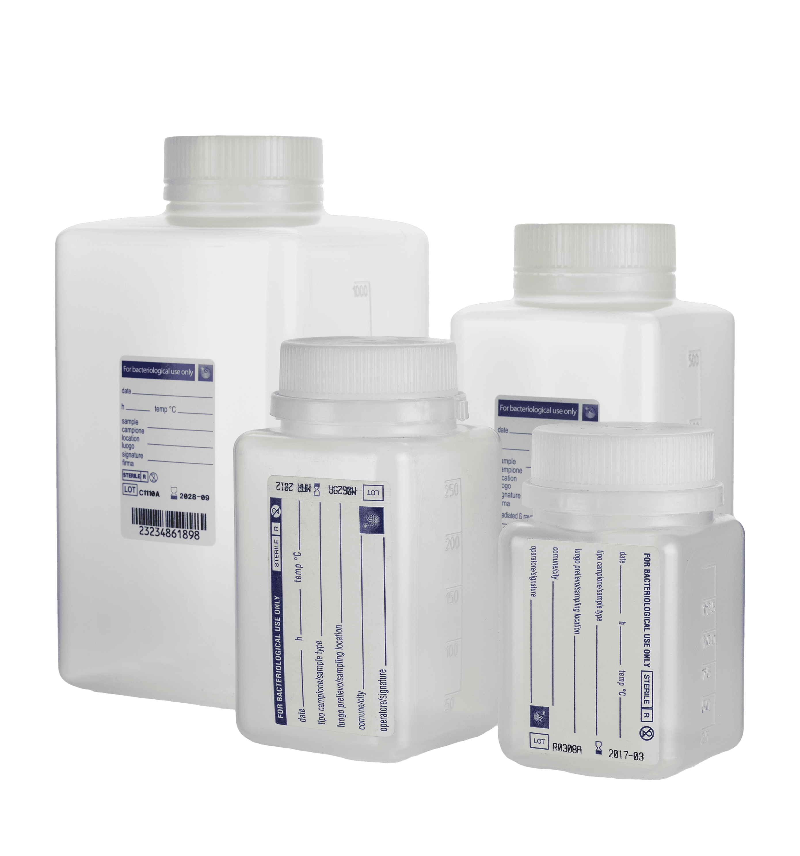 Water sample bottles