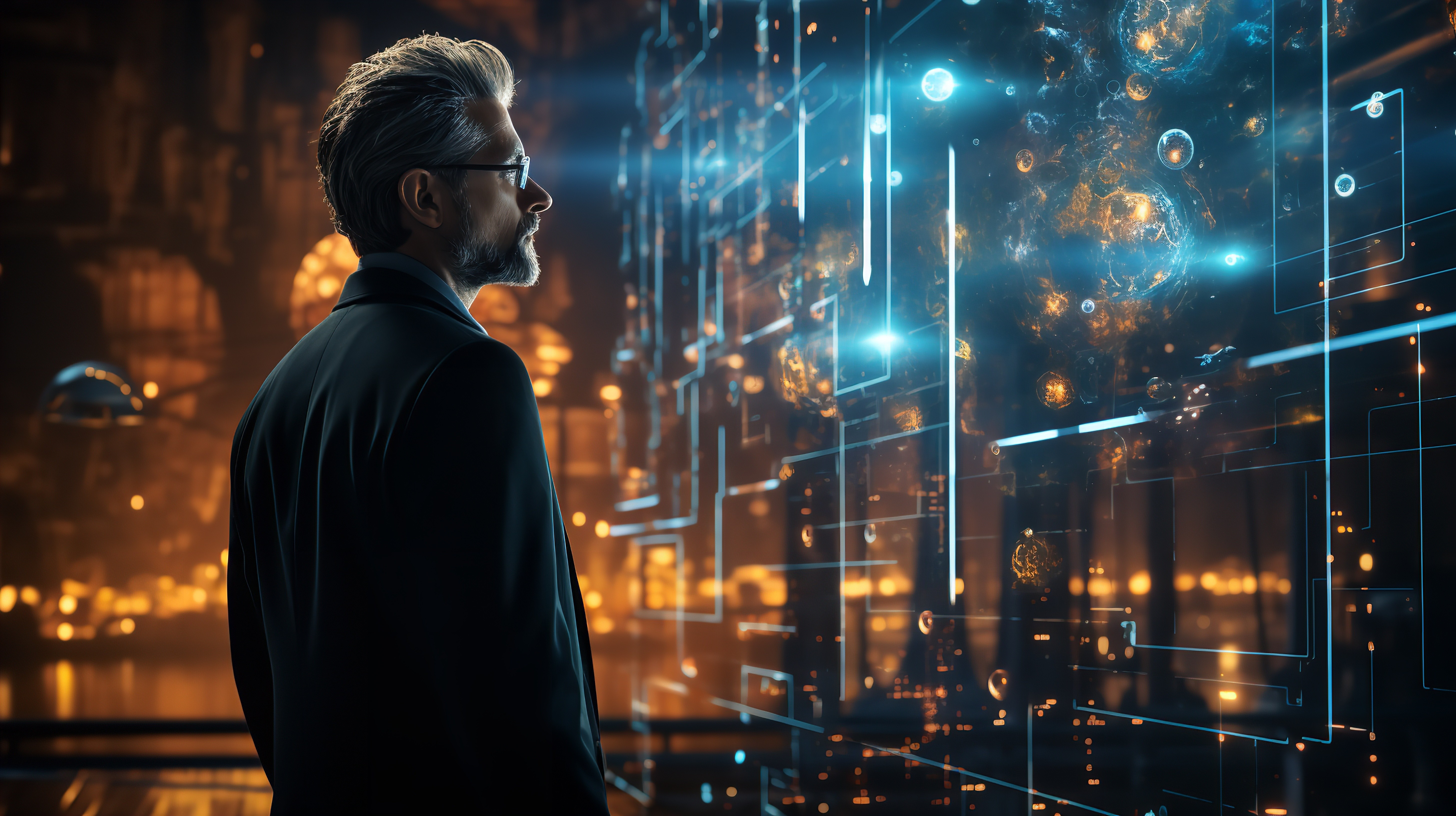 A desk with a laptop and an employee badge laying on top of it.