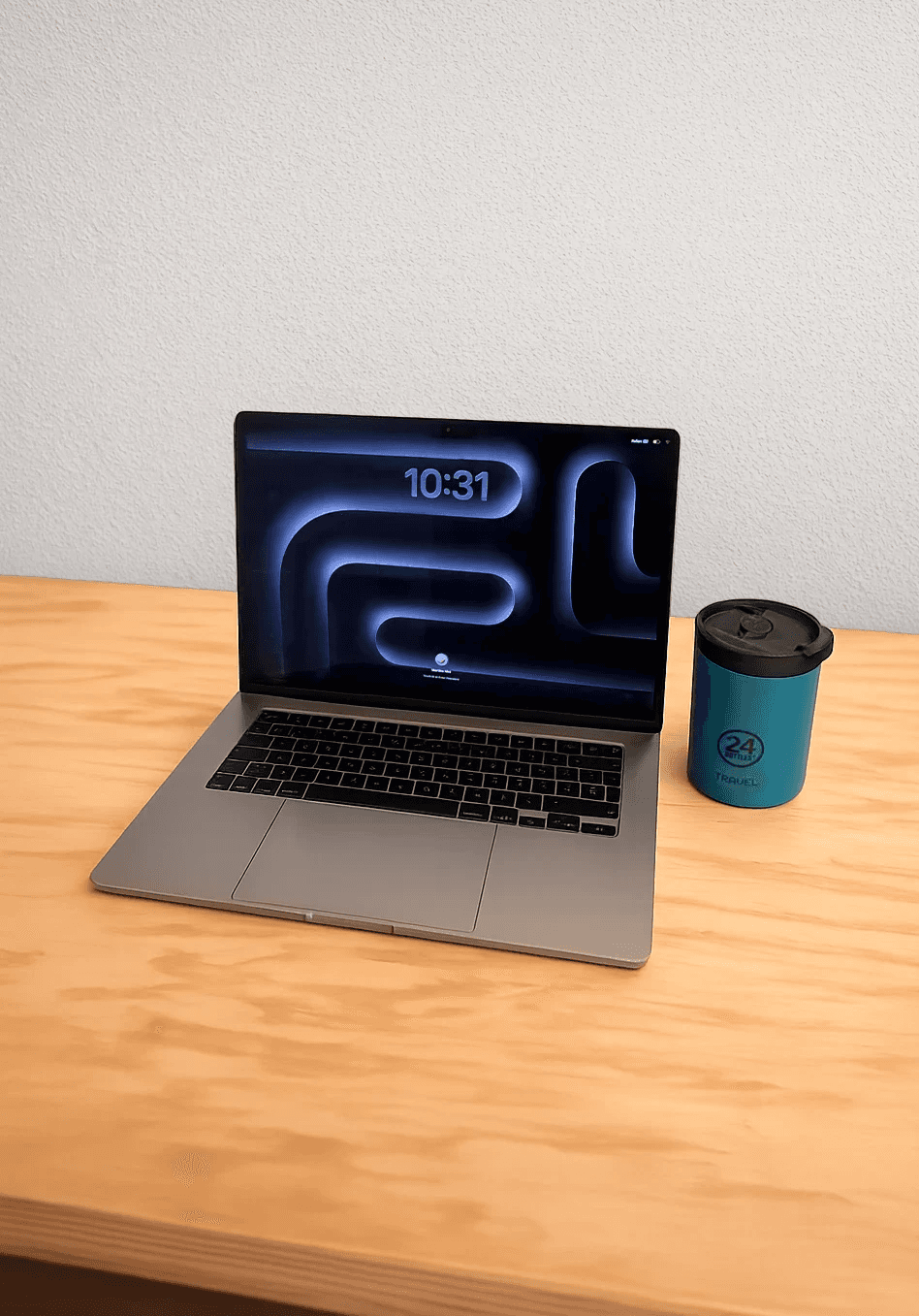 Portrait of portfolio creator – back view