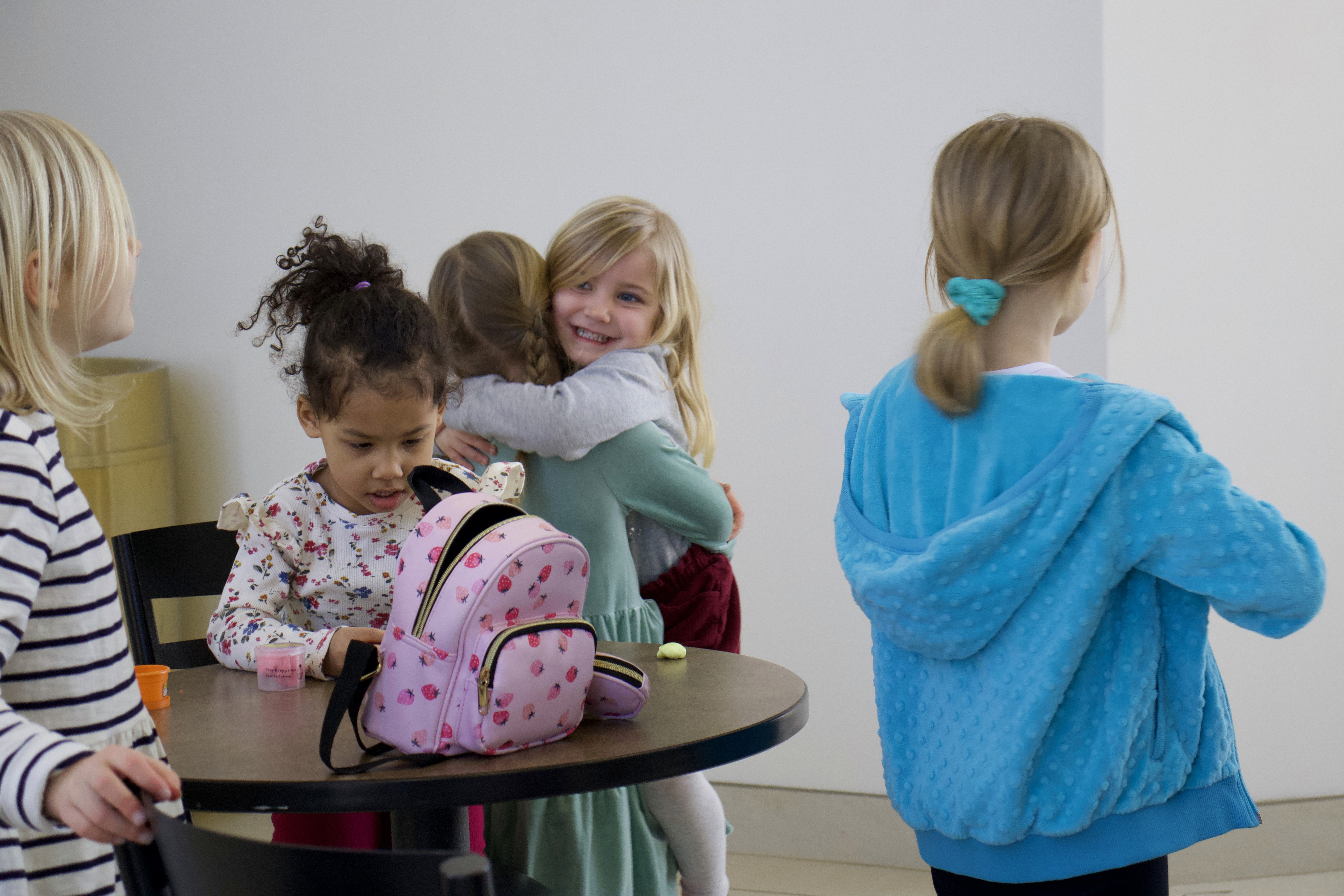 a candid on some children at church