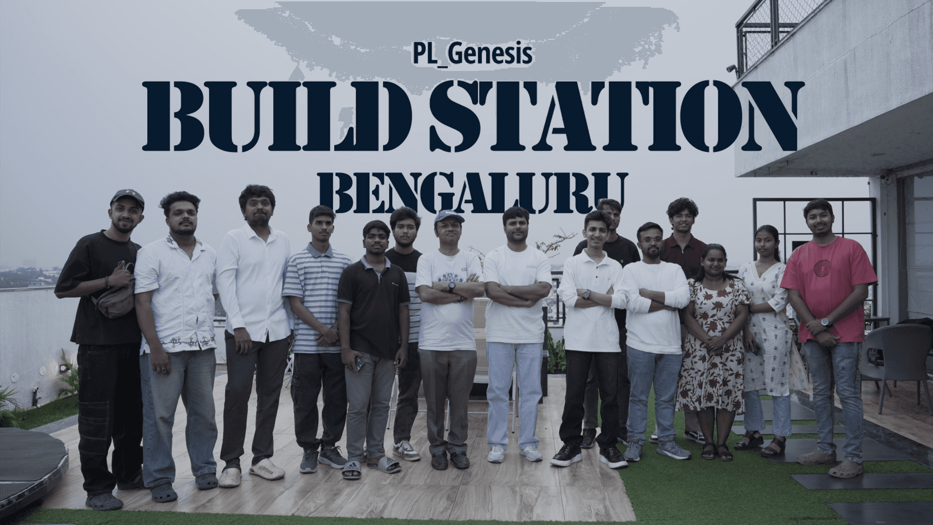 PL Genesis Build Station Bengaluru group photo with participants and organizers