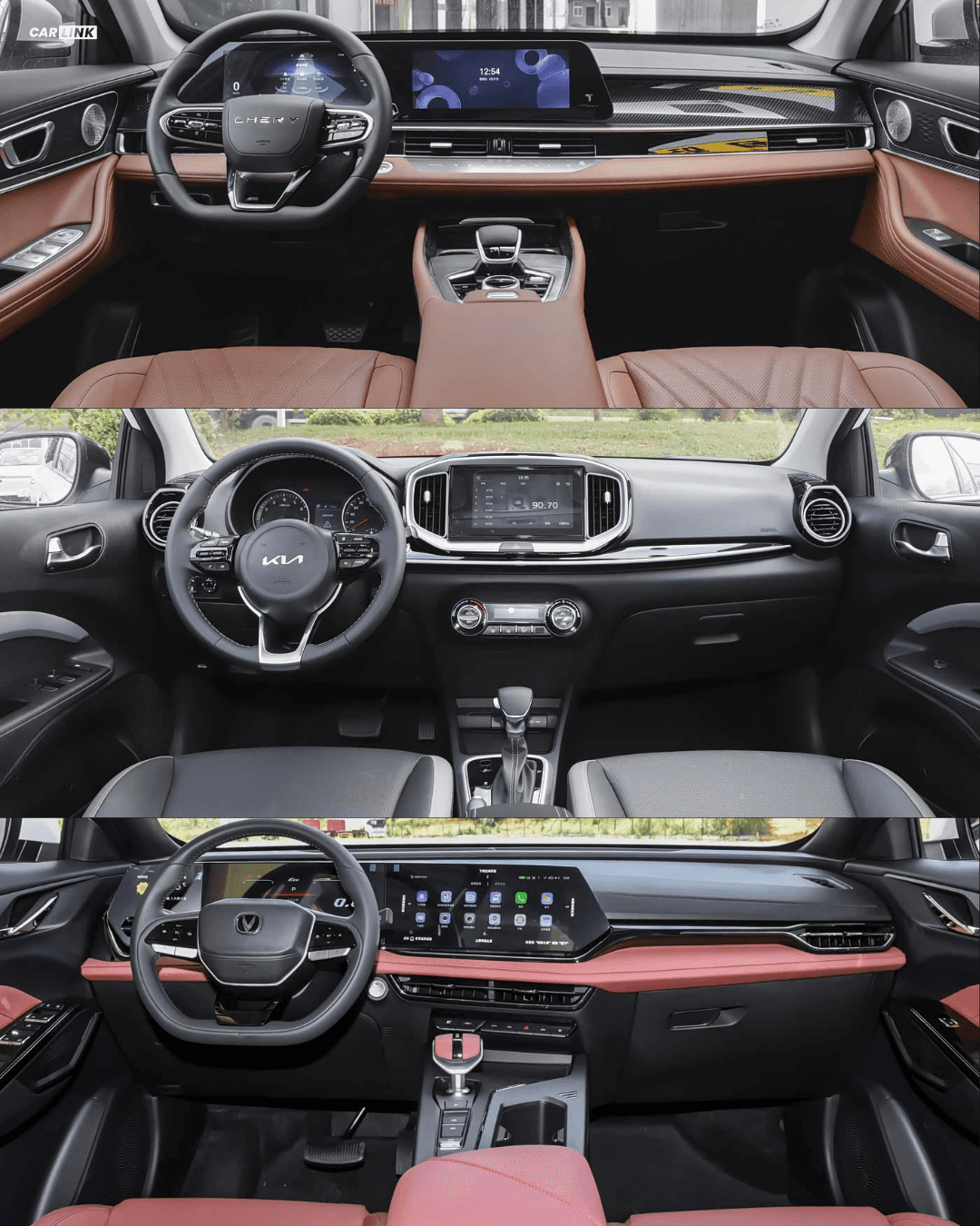 Chery Tiggo 7, Kia KX1 və Changan X5 PLUS salon interyeri