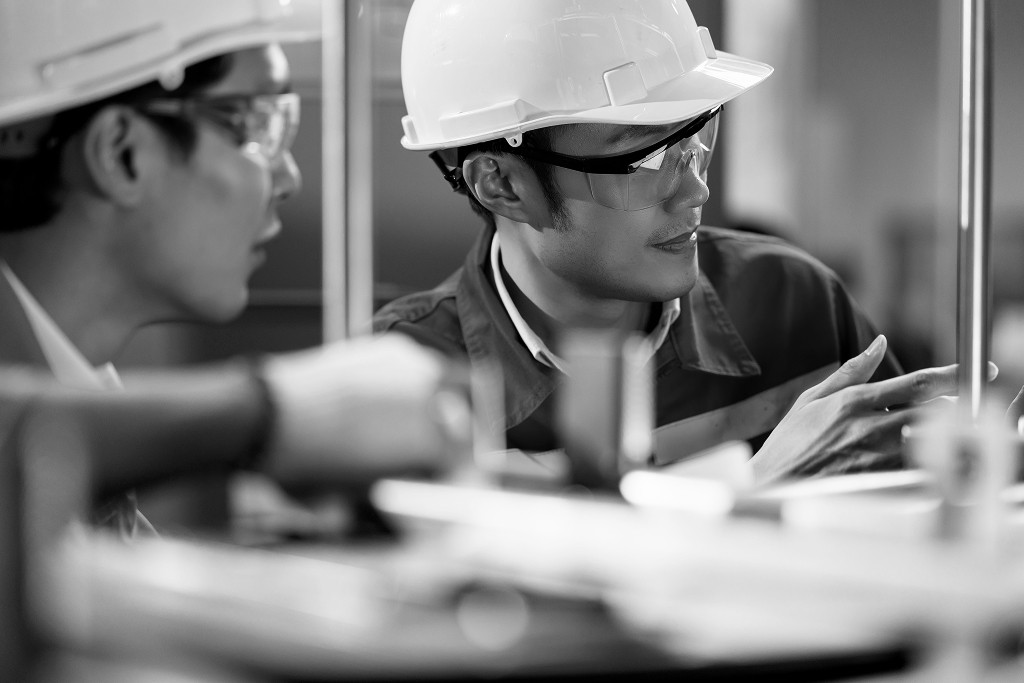 An office with people working