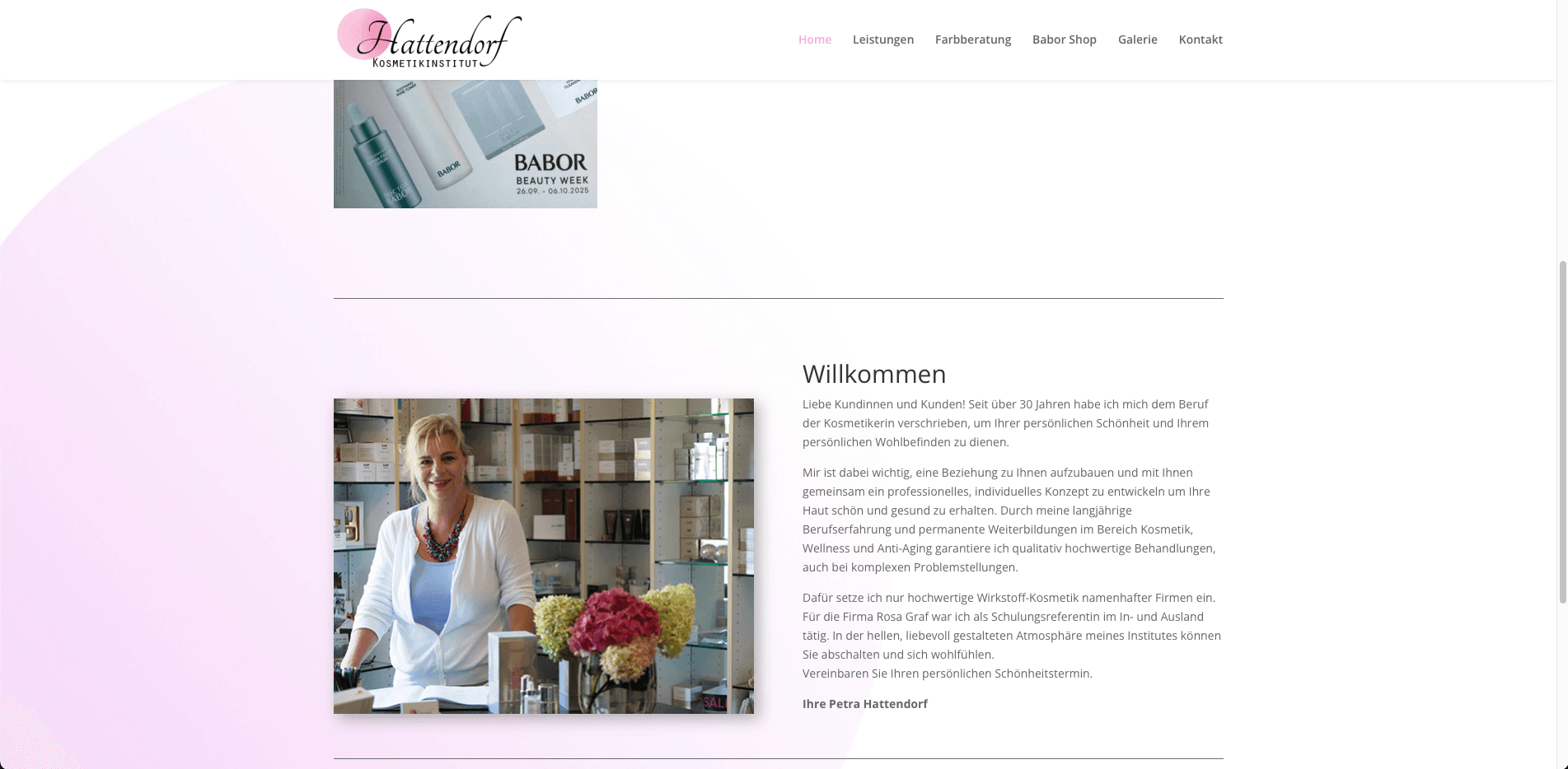 creenshot der alten Website mit unübersichtlichem Layout und veralteter Struktur.