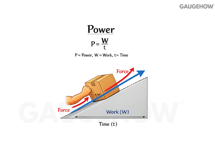 Power formula work per time