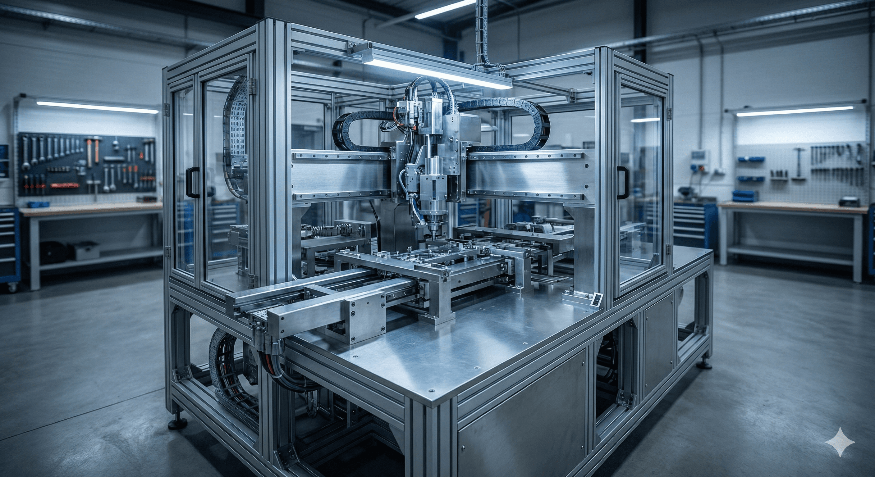 Scientist wearing safety goggles and blue lab attire, using a pipette to transfer liquid into a vial in a laboratory setting.