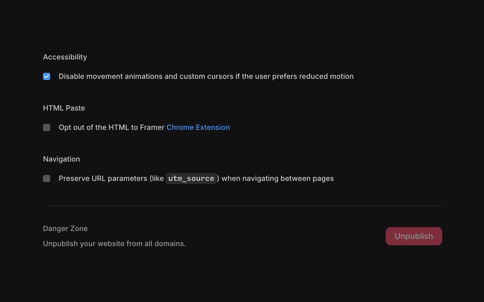 显示设置中的辅助功能选项。