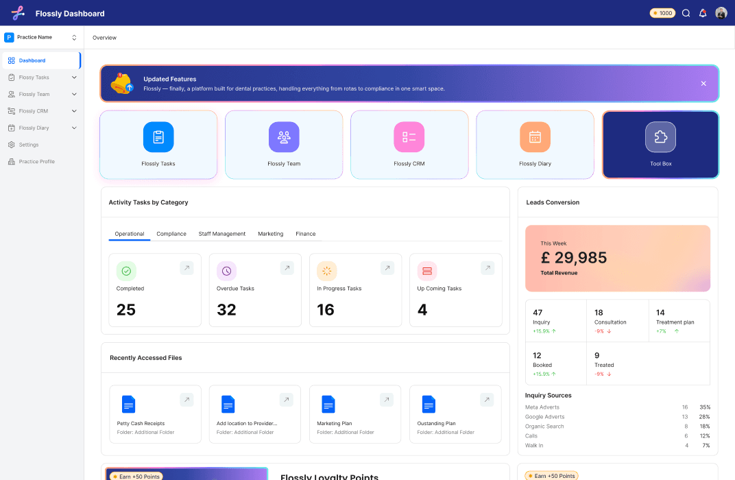 An image of Dreelio's dashboard