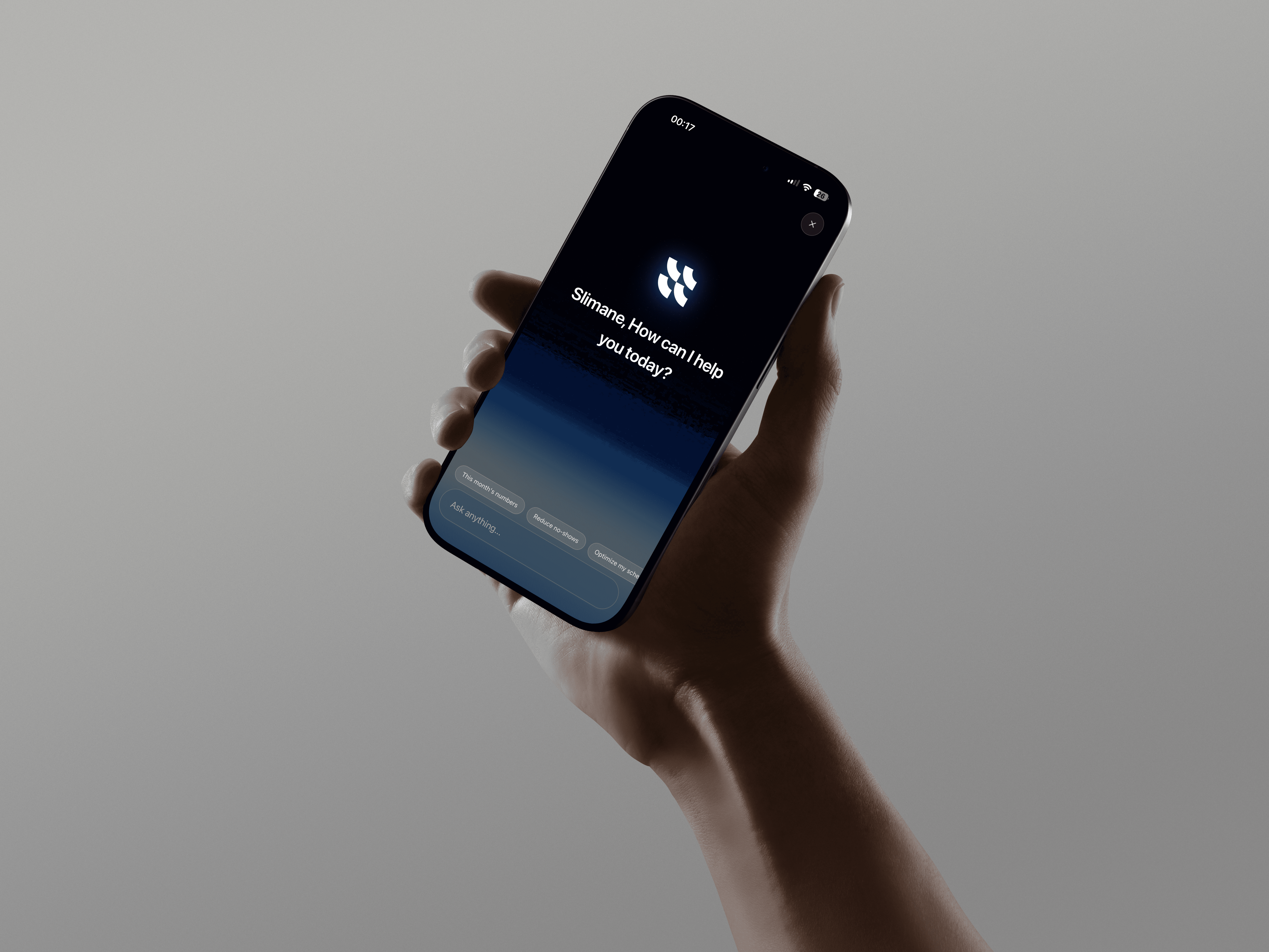 Close-up of Vaultx mobile app icon on smartphone home screen, showcasing modern fintech UI design and minimal interface