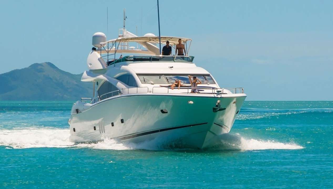 Luxury boats on the water