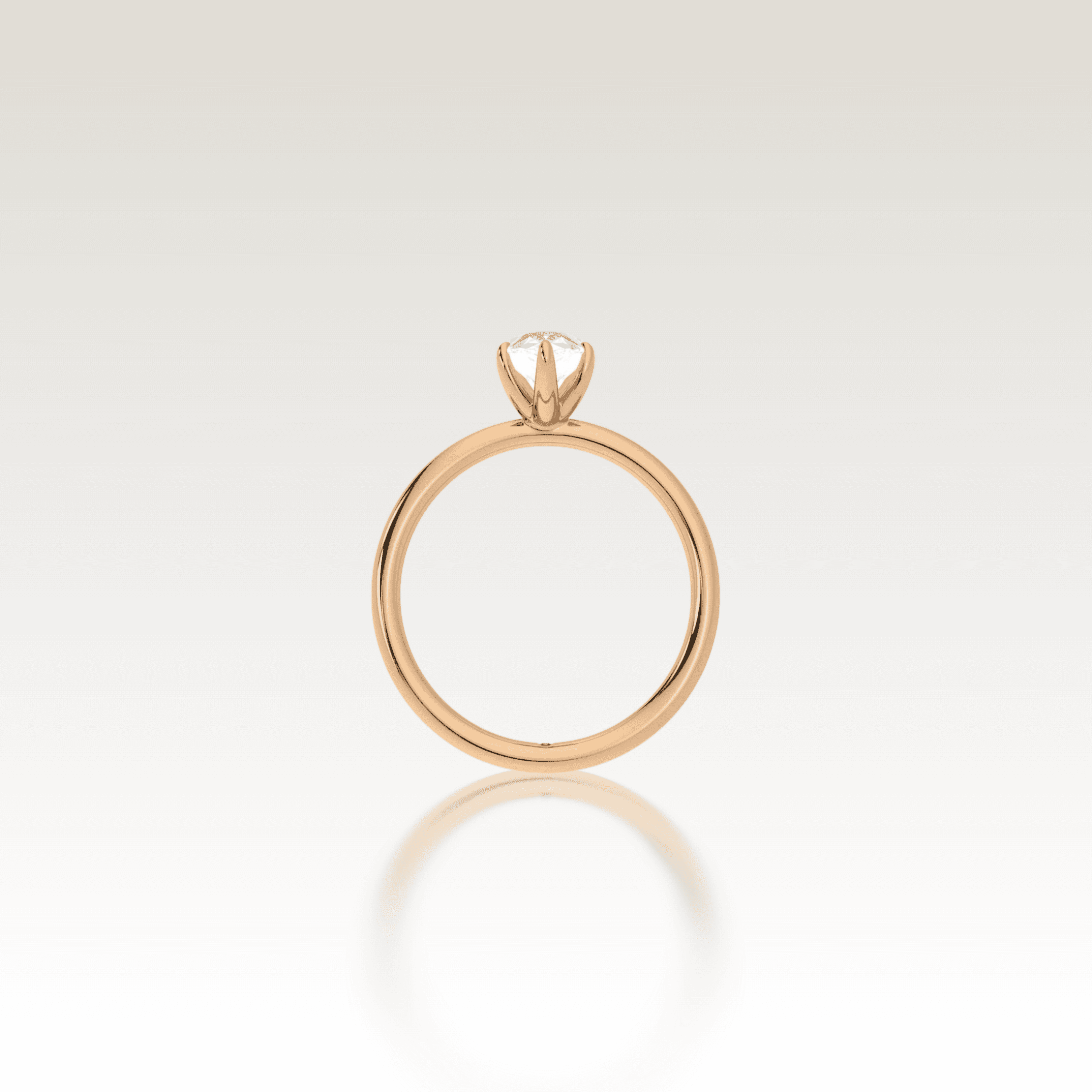Solitaire Pear Love Knot Diamond Ring image 2
