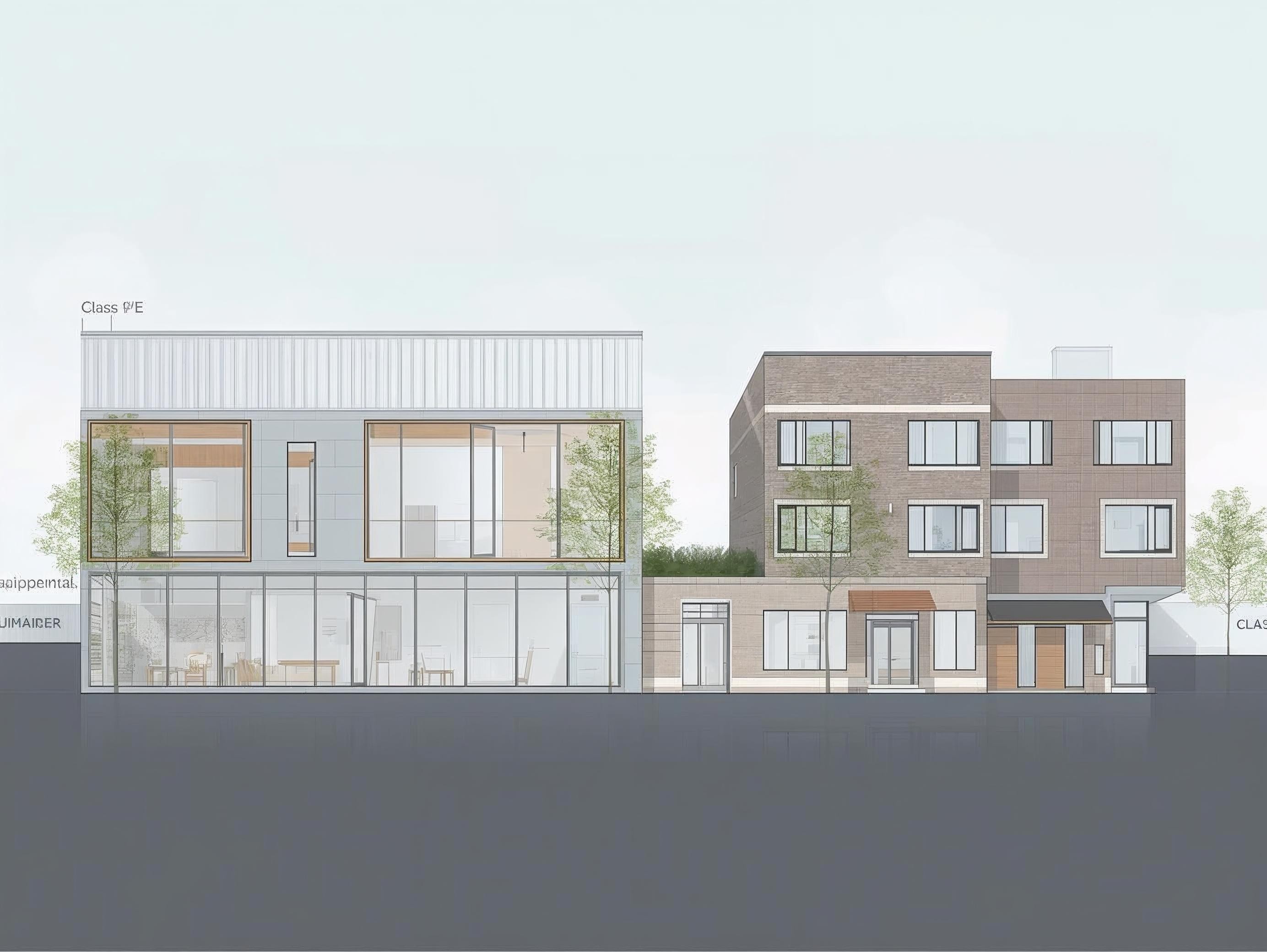 Before‑and‑after façade comparison showing improvements achievable through full planning permission