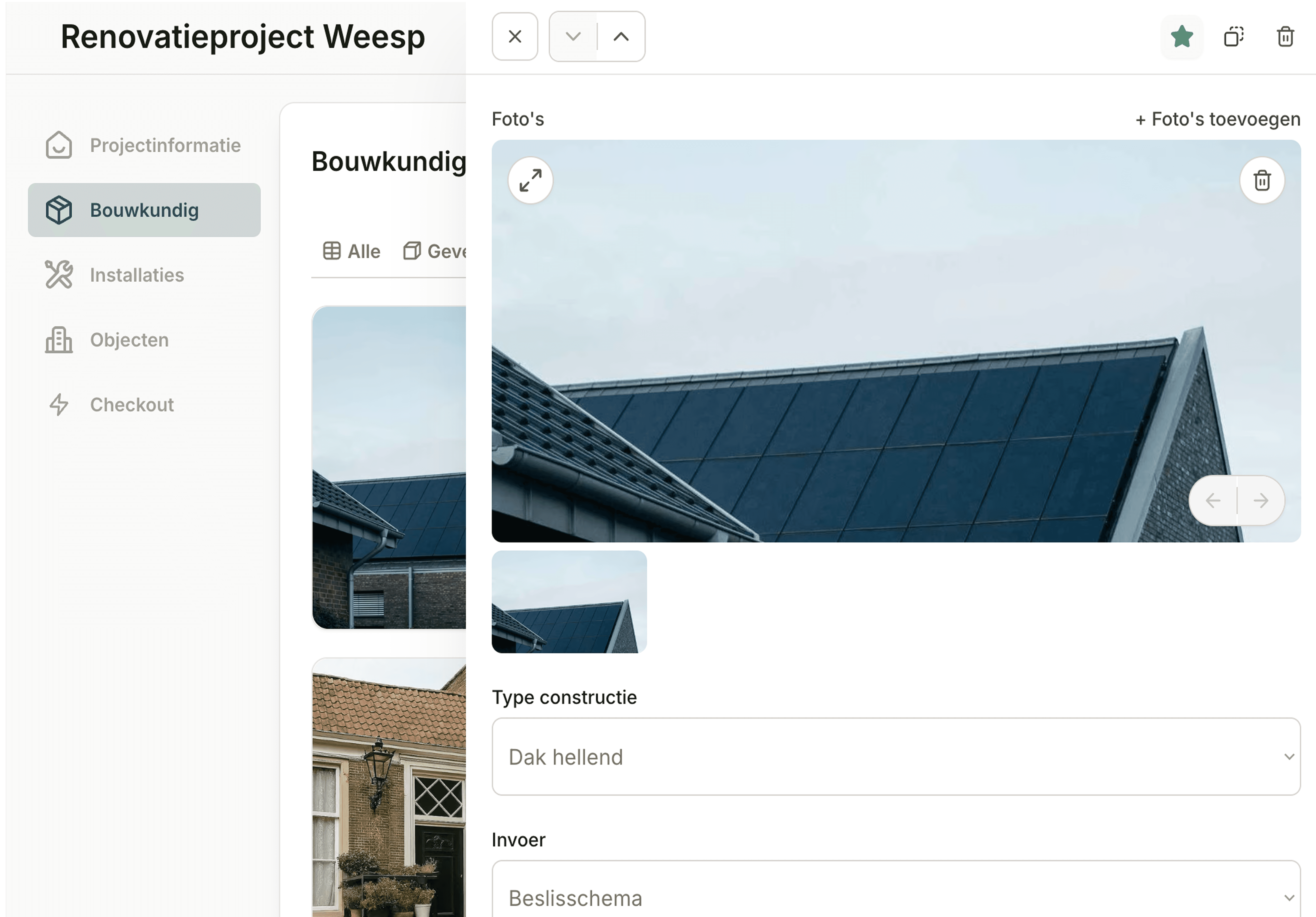 Label-wise invoer panelen