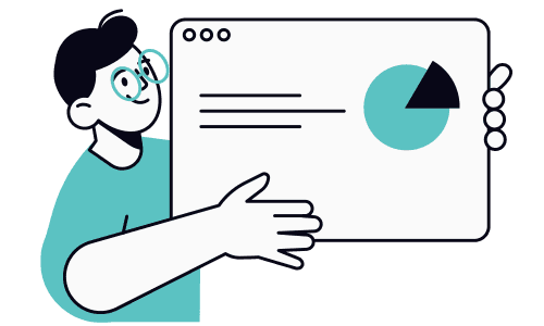 Illustration about me talk about my services