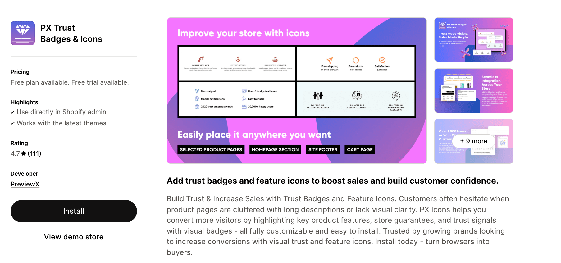 PX Trust Badges & Icons